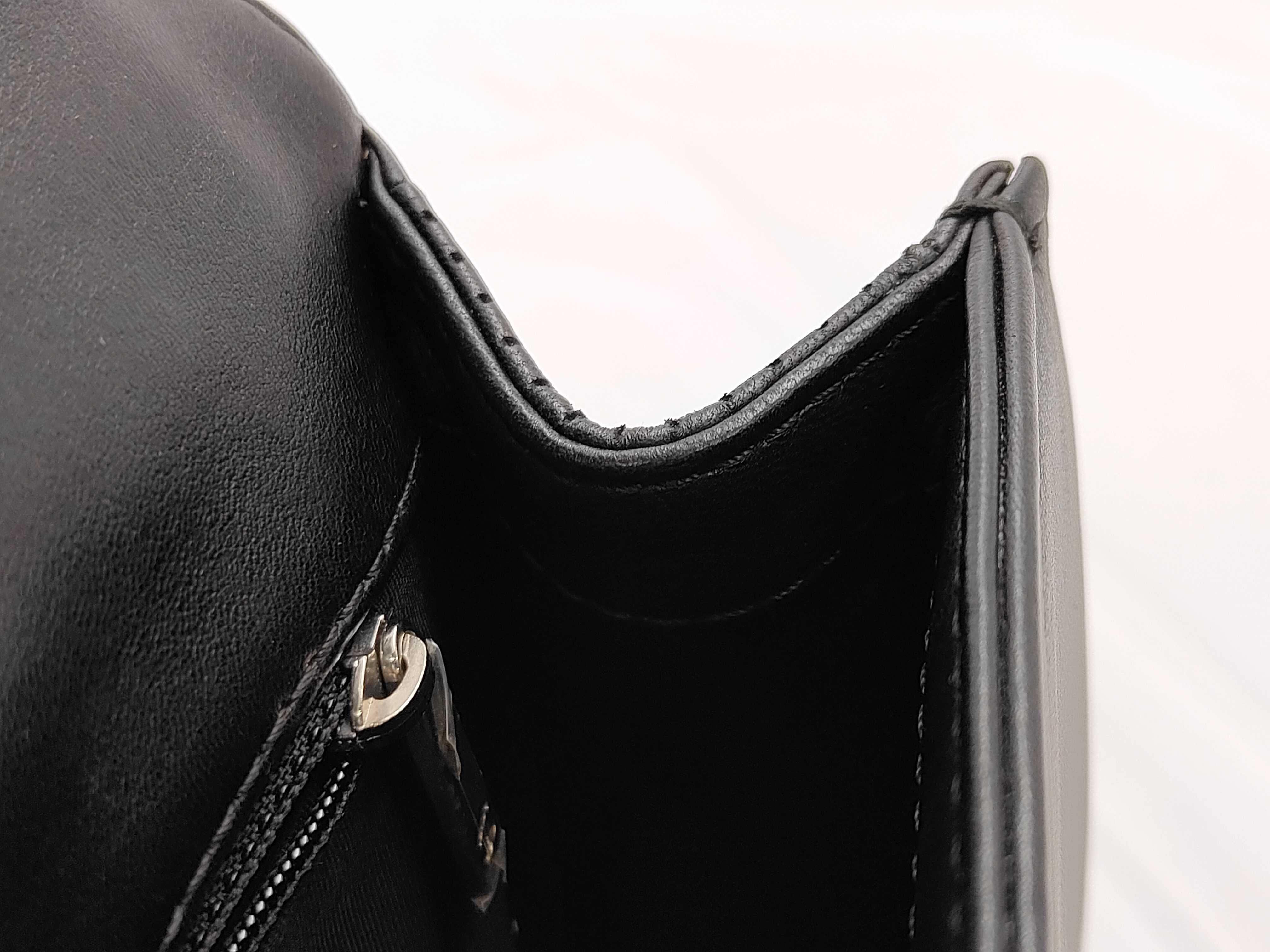 Boy Chanel Large Shoulder Bag, Silver Hardware, Perforated Leather, Black, Serial Number 19 — view 9