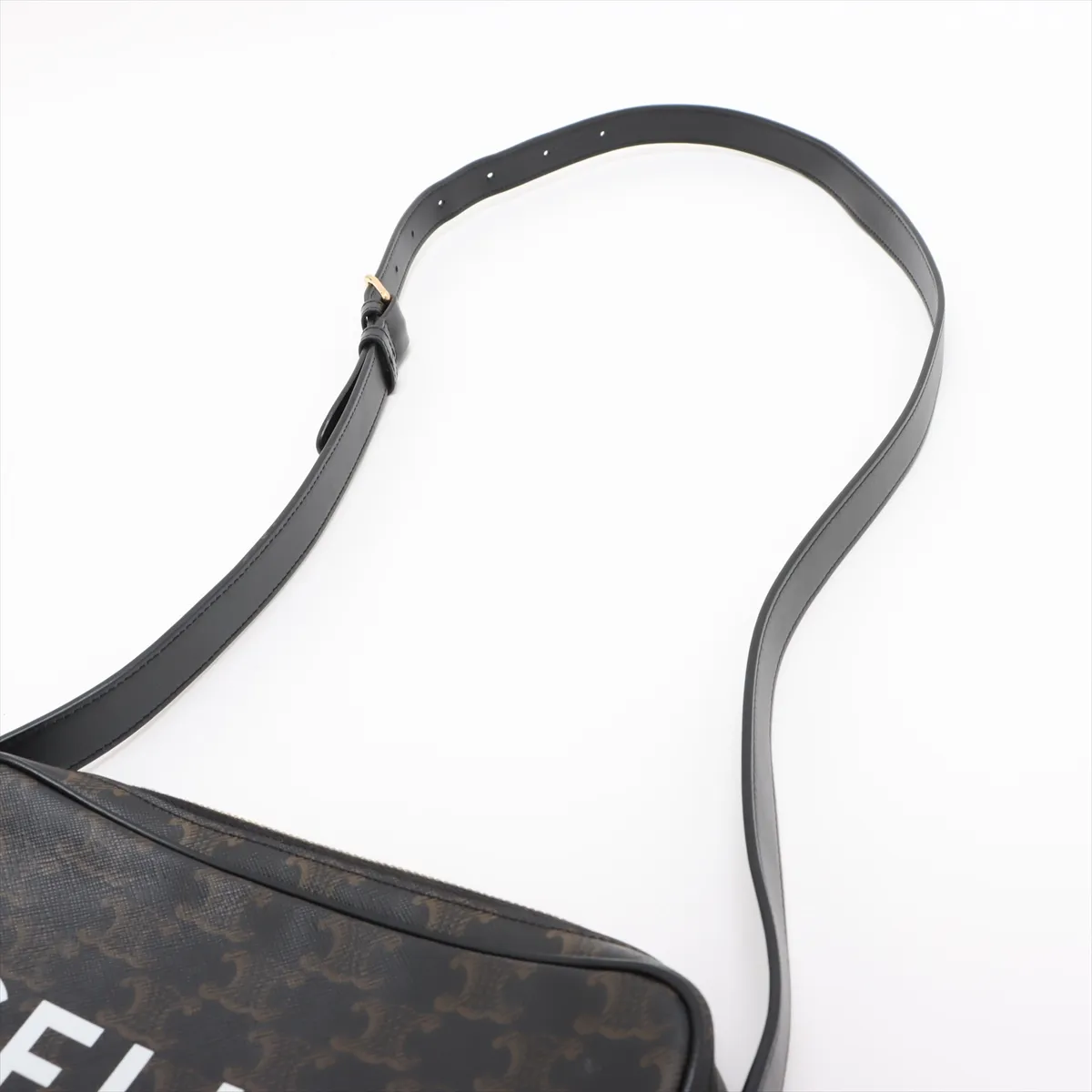Triomphe Medium Messenger PVC x Leather Shoulder Bag Brown x Black — view 5