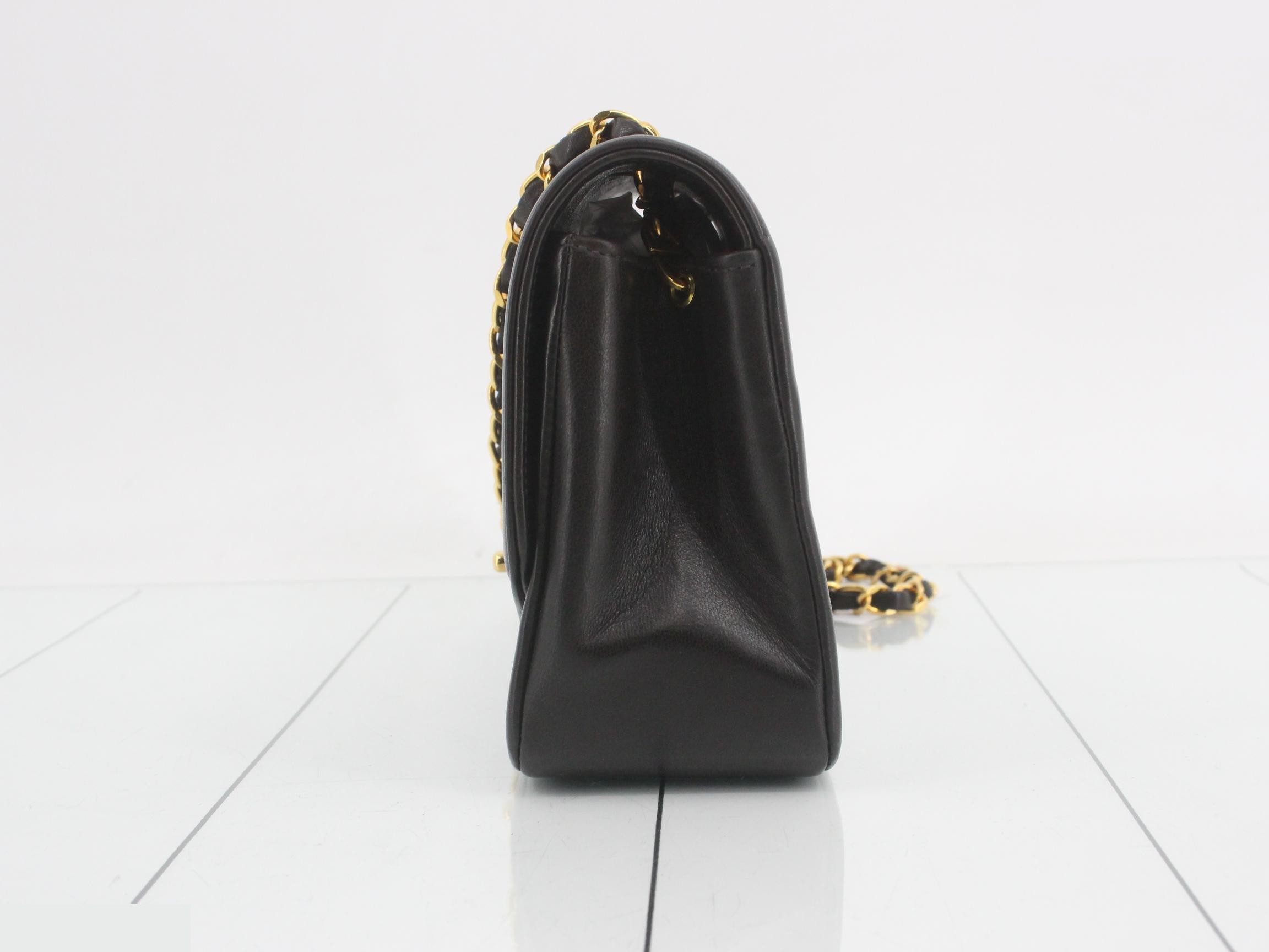 Matelassé Diana 22 Chain Shoulder Bag, Lambskin, Black, Series 2, W22cm — view 3