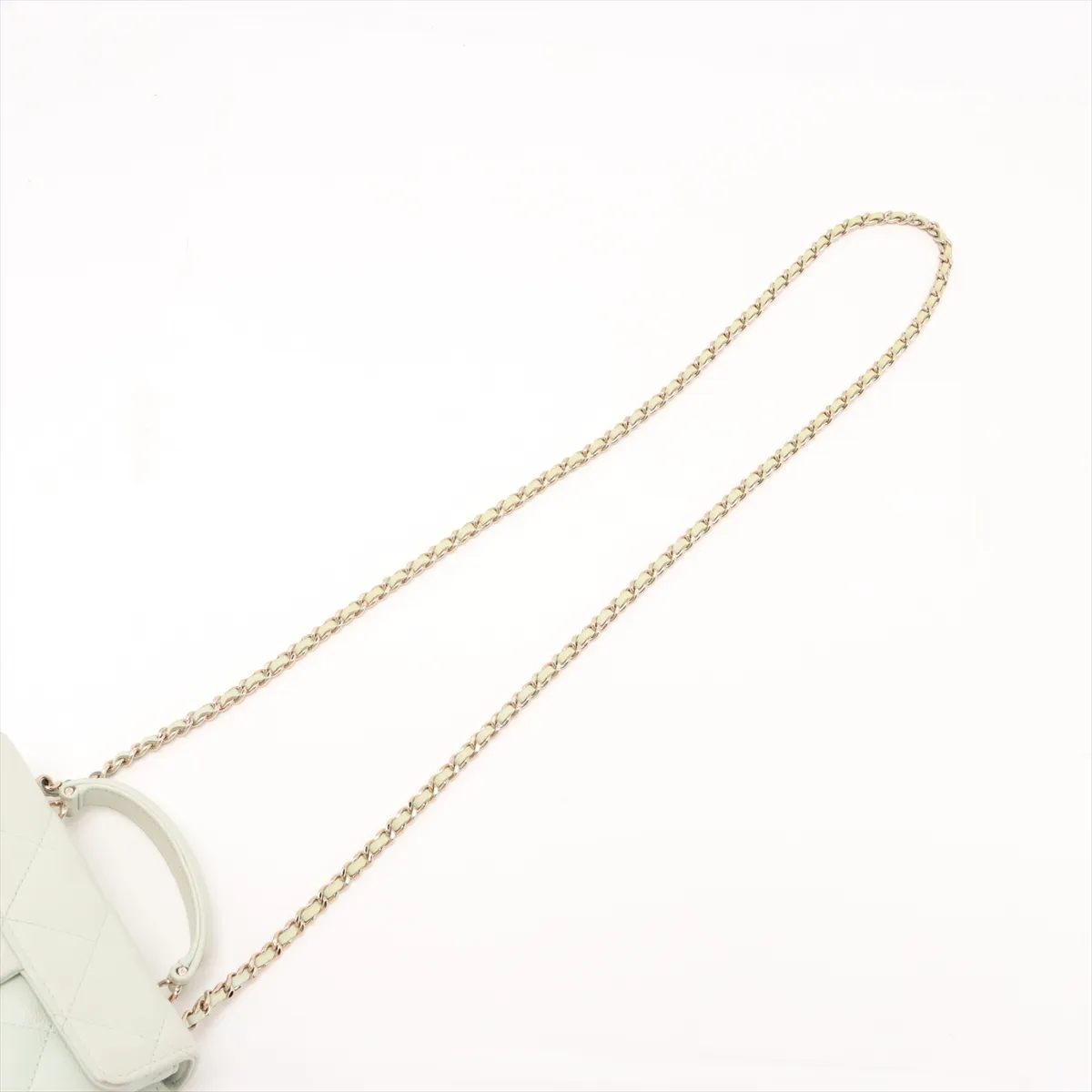 Matelasse Caviar Skin 2WAY Handbag Green Gold Hardware L55XGCP8 Random Serial — view 7