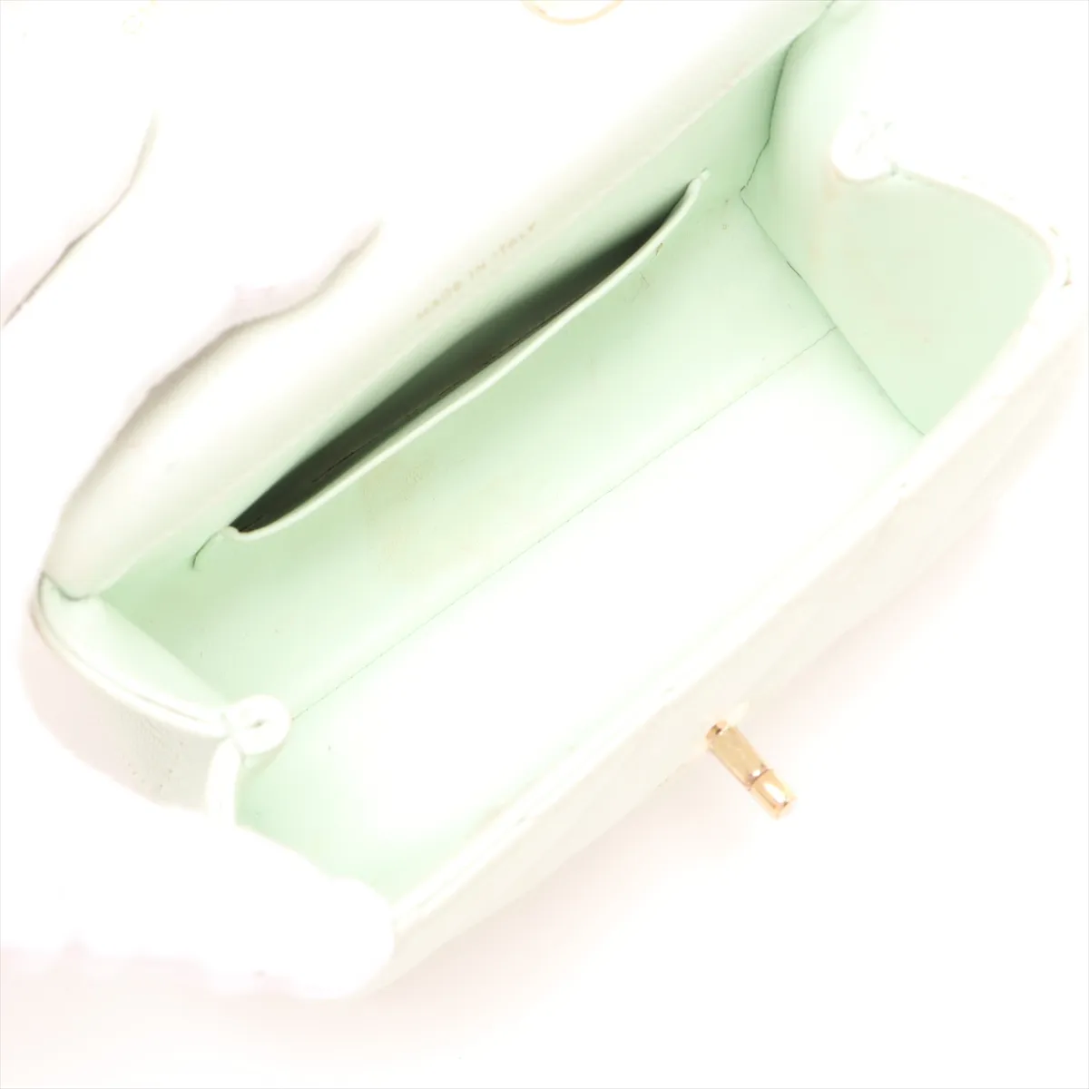 Matelasse Caviar Skin 2WAY Handbag Green Gold Hardware L55XGCP8 Random Serial — view 8