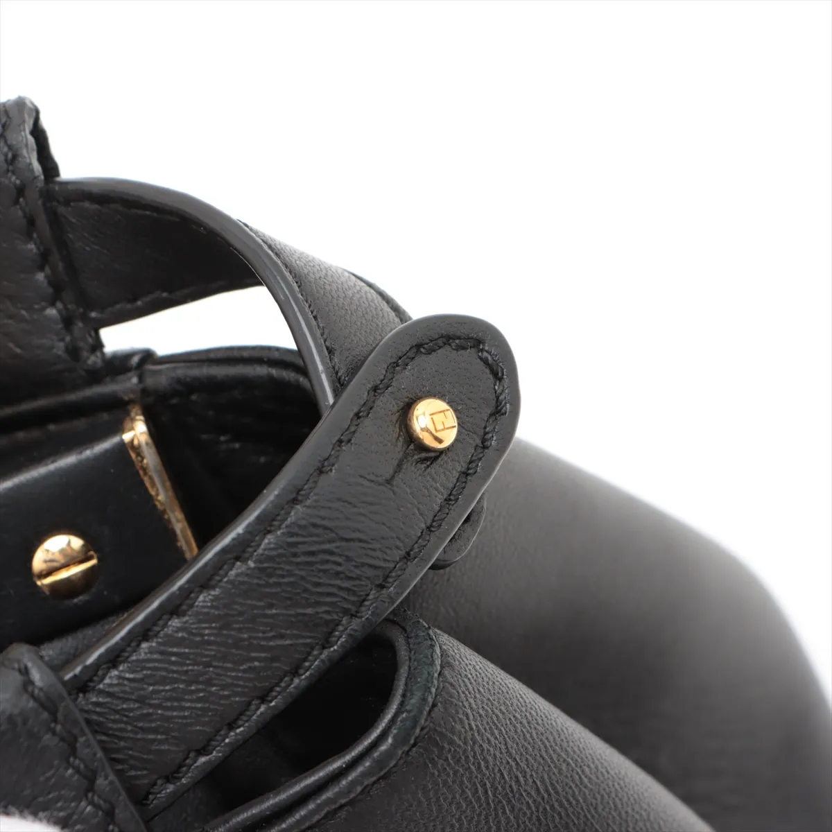 Mini Peekaboo Leather 2-Way Handbag, Black 8BN244 — view 15