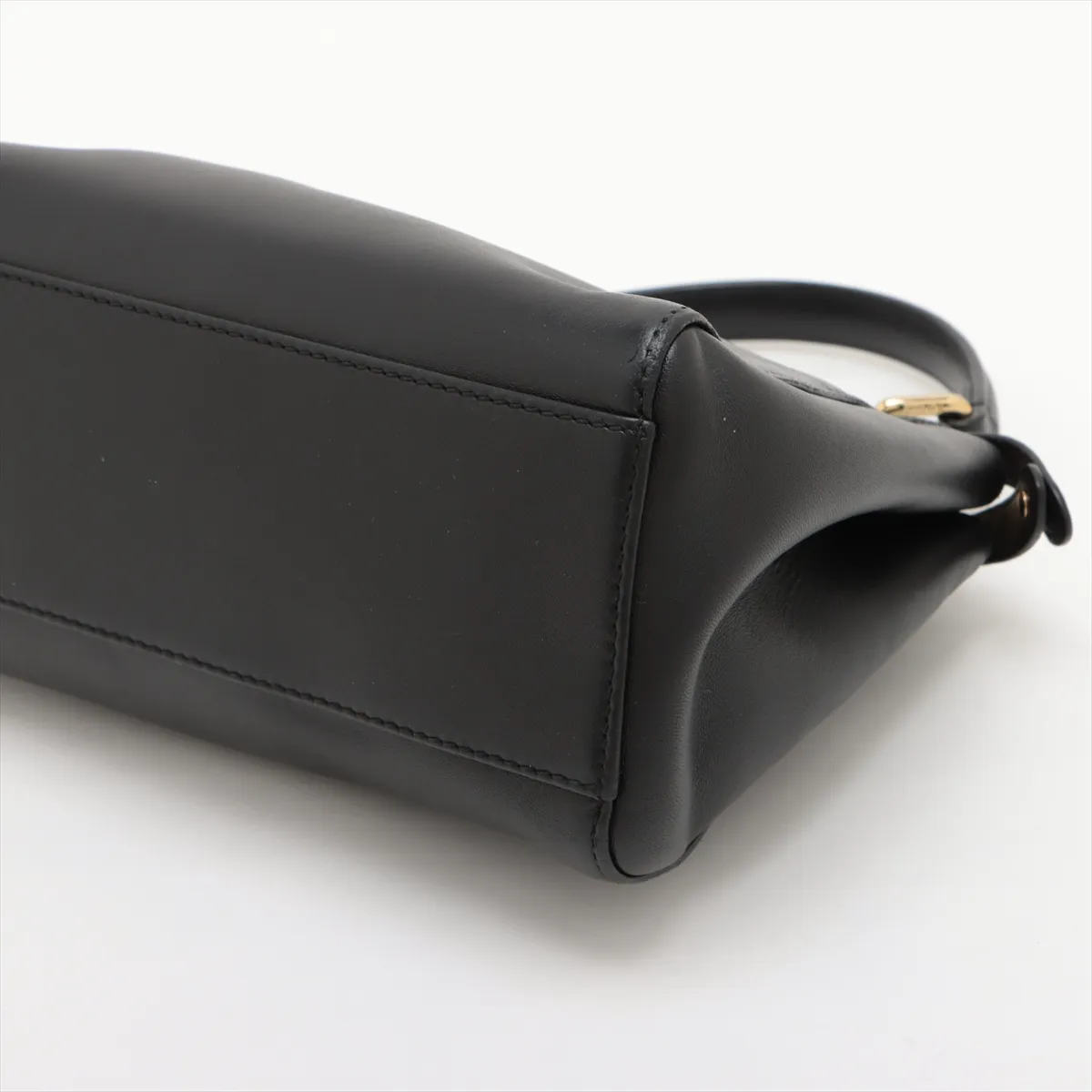 Mini Peekaboo Leather 2-Way Handbag, Black 8BN244 — view 3