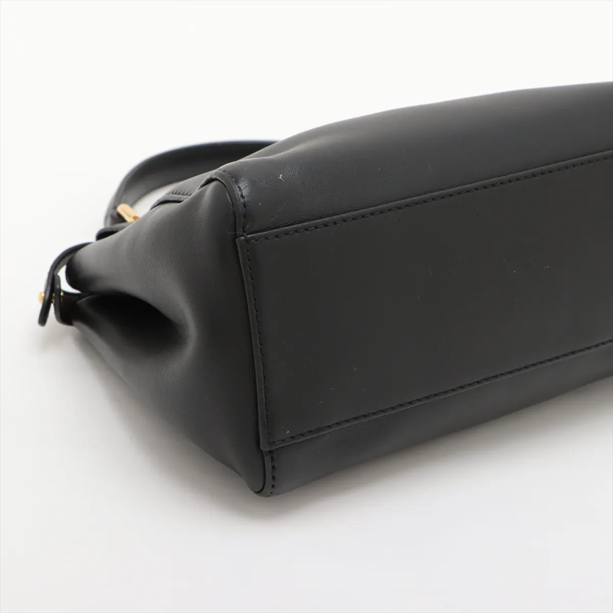 Mini Peekaboo Leather 2-Way Handbag, Black 8BN244 — view 4