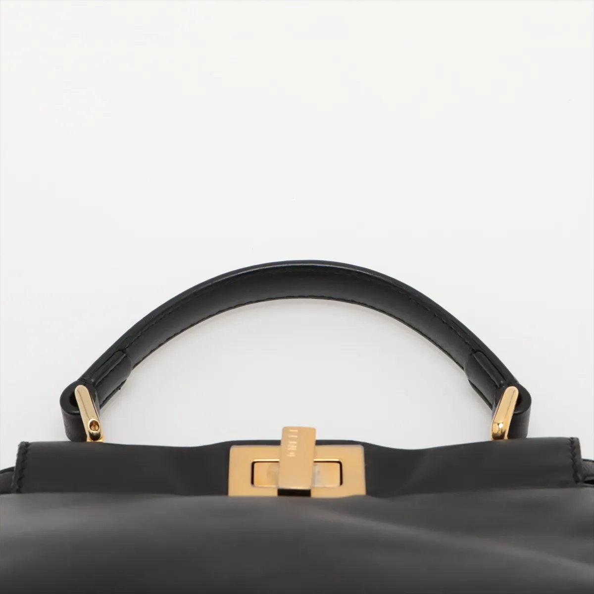 Mini Peekaboo Leather 2-Way Handbag, Black 8BN244 — view 6