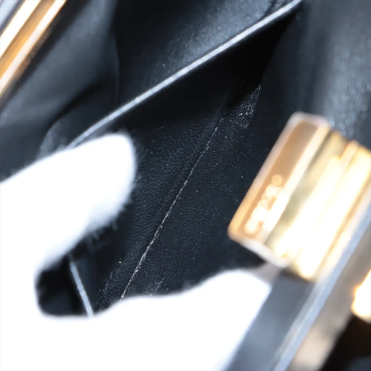 Mini Peekaboo Leather 2-Way Handbag, Black 8BN244 — view 10