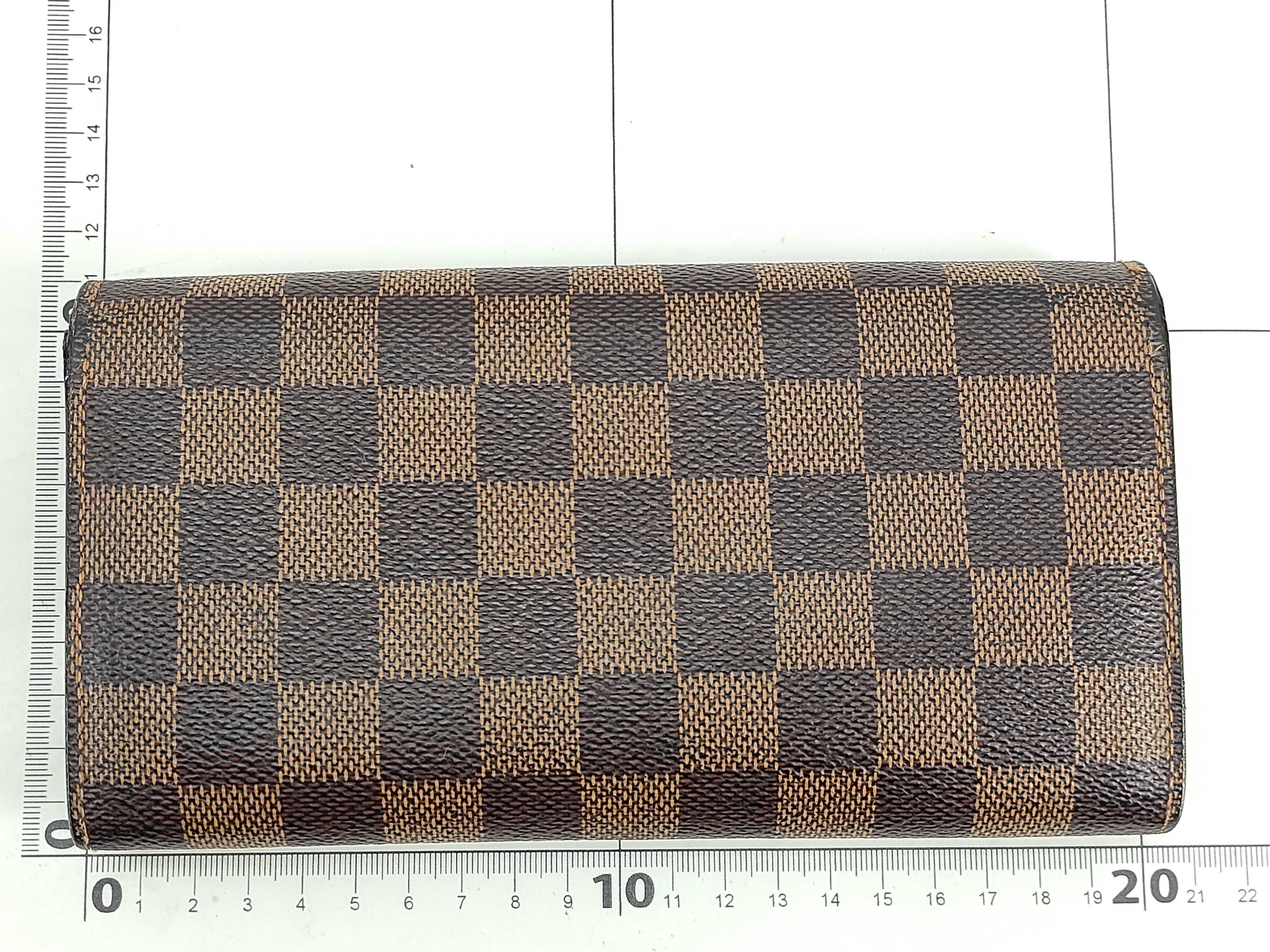 Damier Ebene Sarah Wallet Long Wallet — view 2