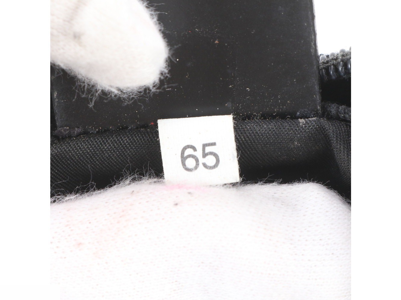 Tessuto Nylon Triangle Logo Leather Pouch — view 8
