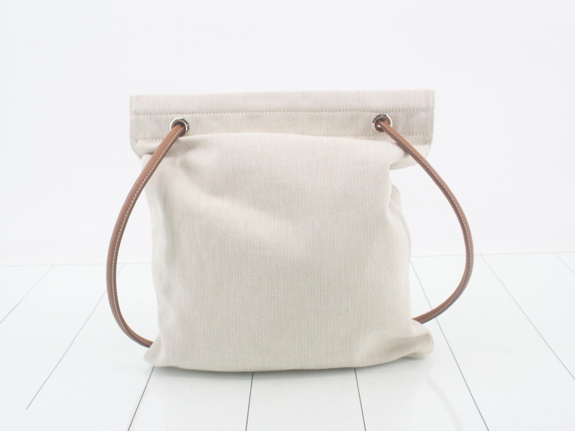 Aline MM K stamp Canvas x Leather Beige — view 2