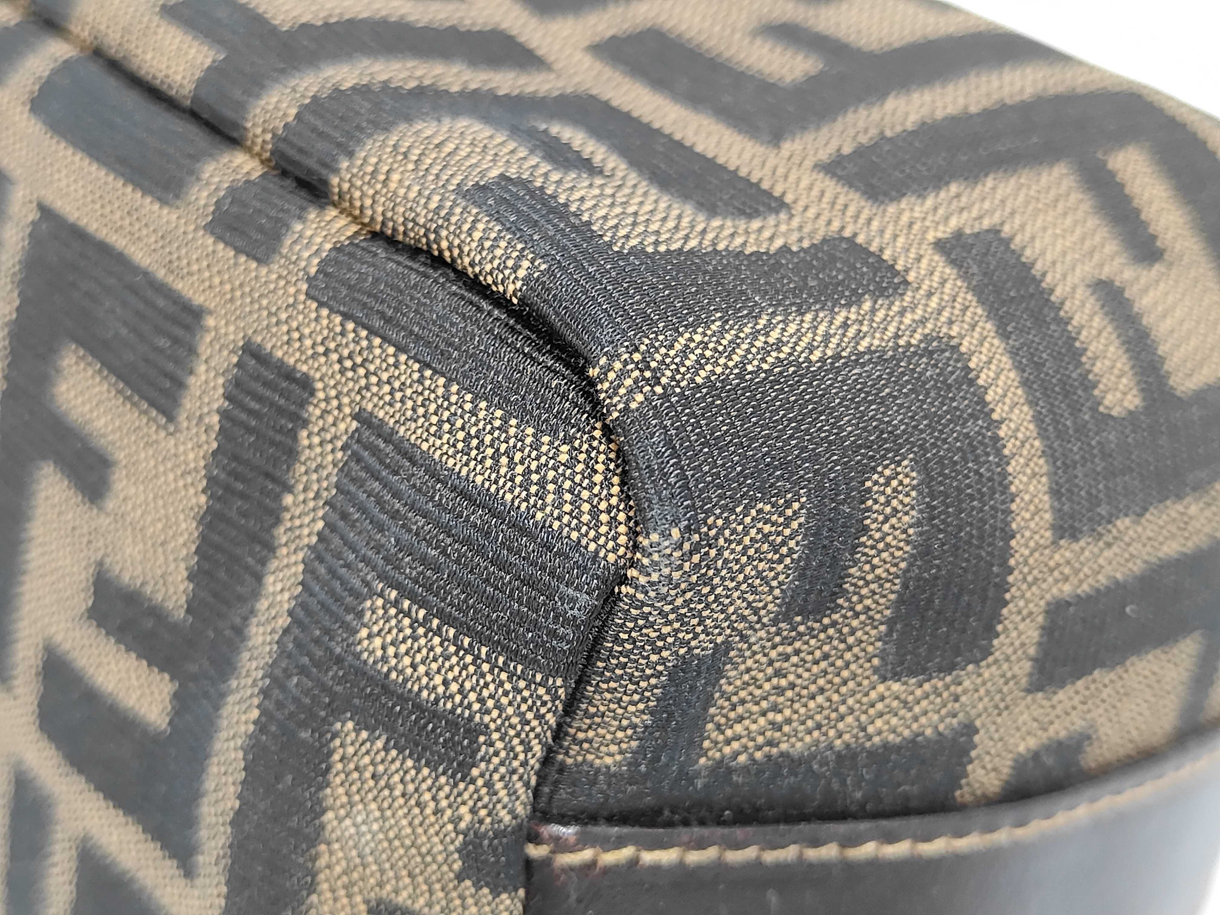 Zucca pattern pouch, canvas, brown handbag — view 4