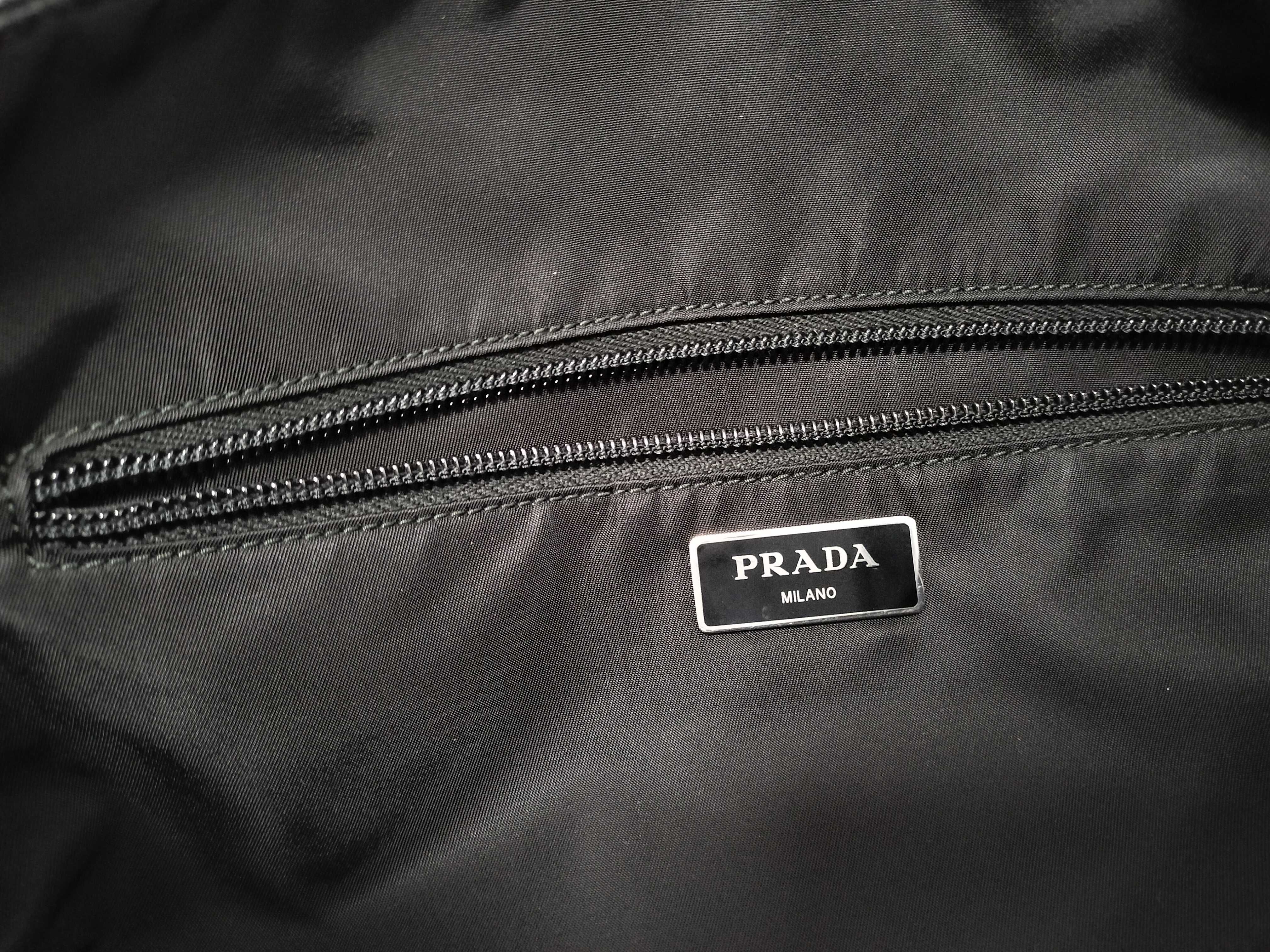Nylon Prada Tessuto Nylon Body Bag Black 2VL005 Waist Bag — view 11