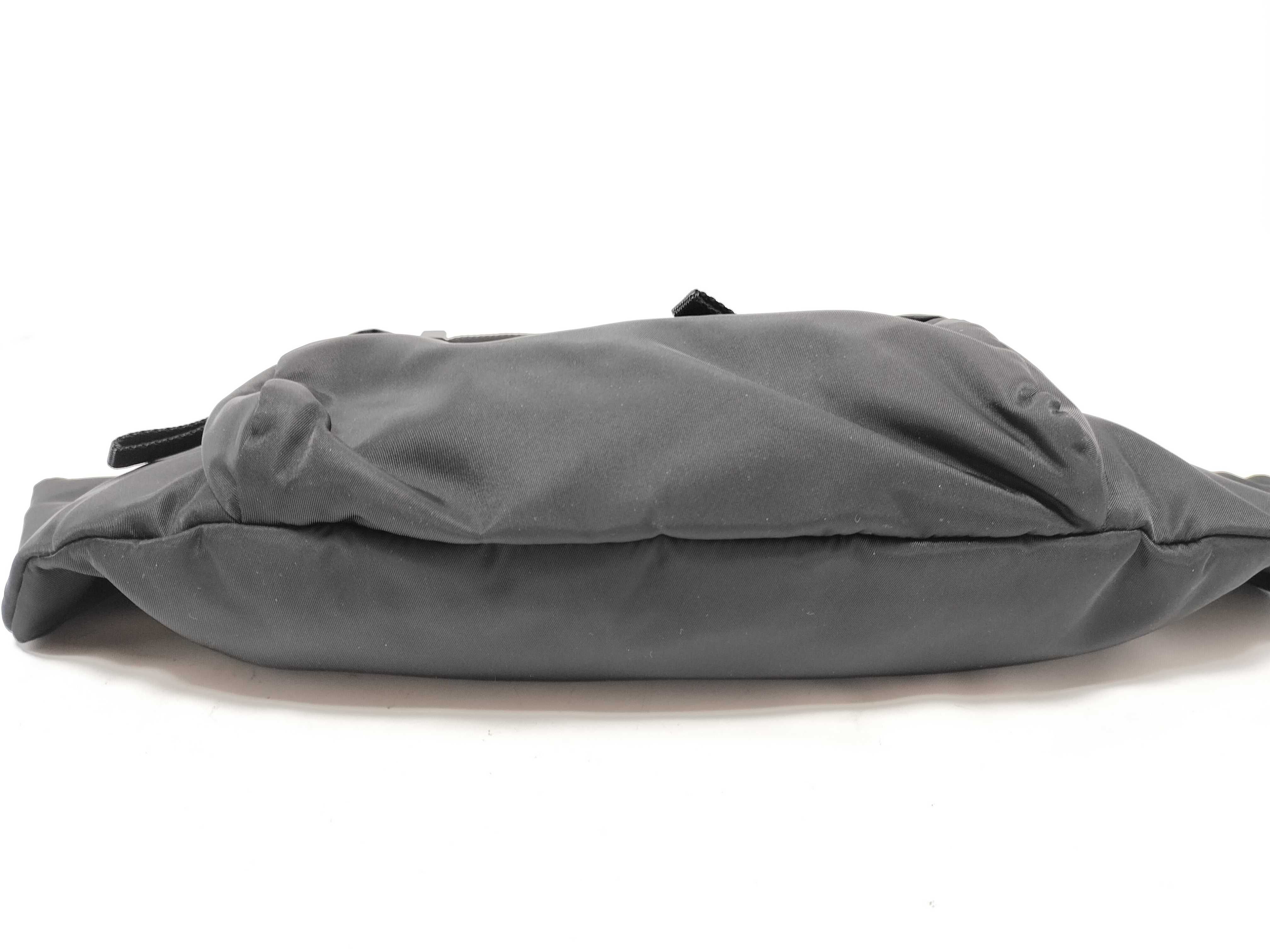 Nylon Prada Tessuto Nylon Body Bag Black 2VL005 Waist Bag — view 7