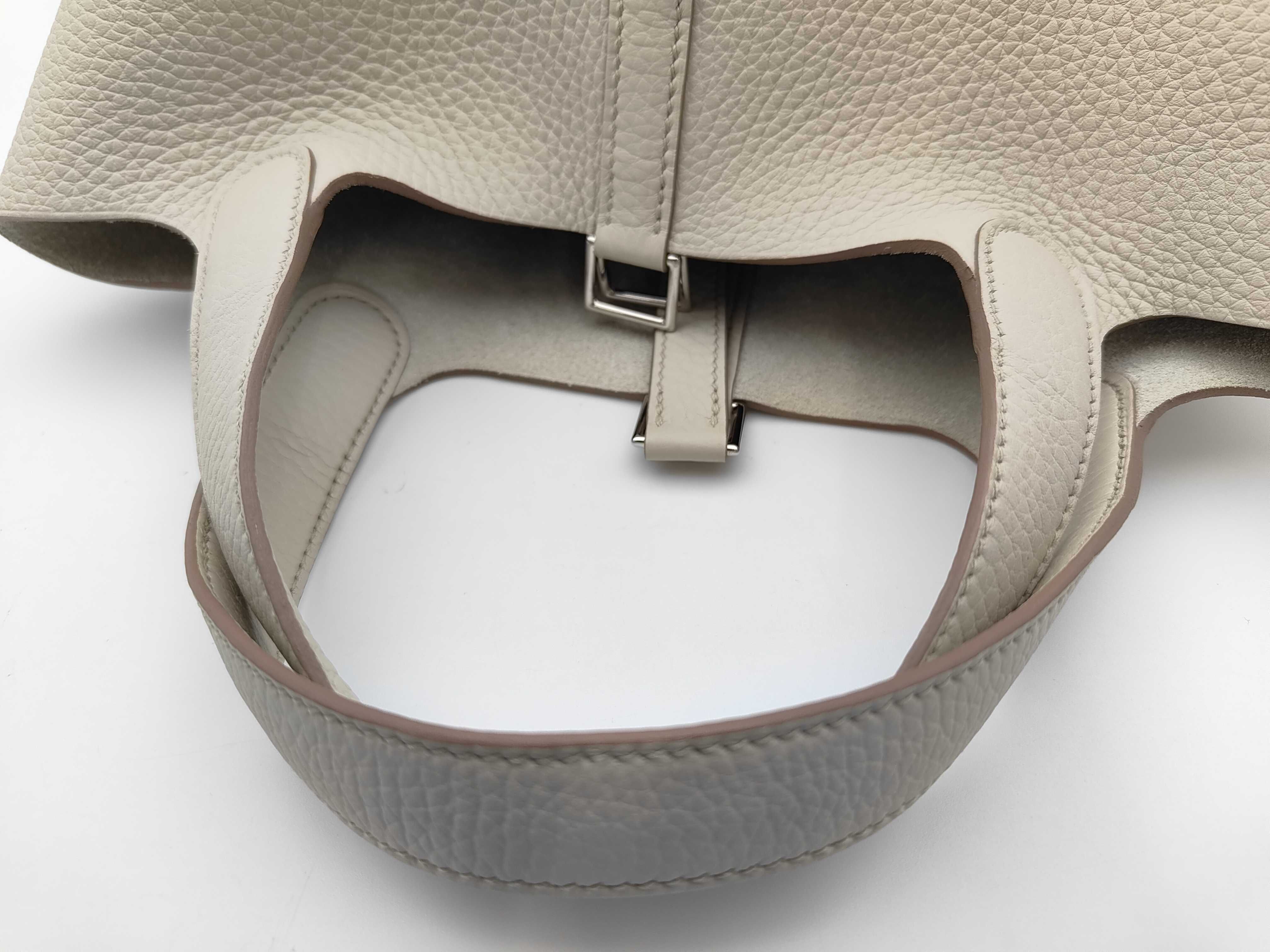 Picotin Lock 18 PM Taurillon Clemence Leather Beton K: 2025 Handbag — view 7