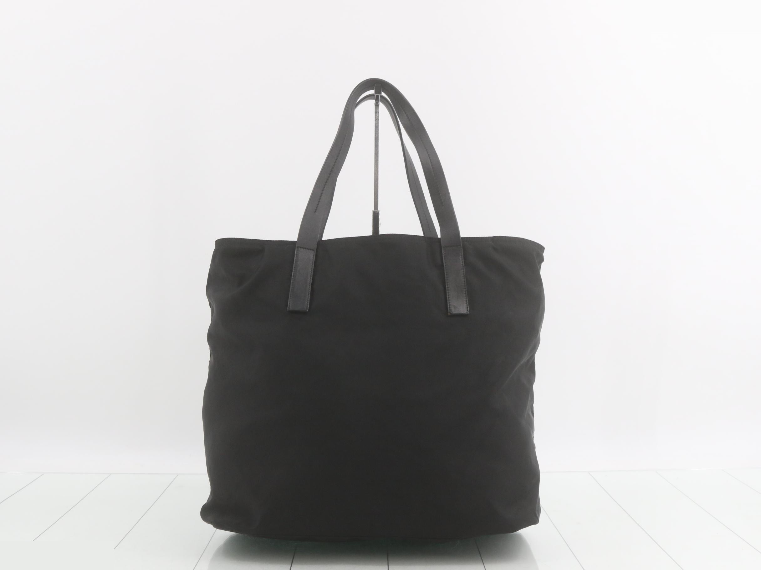 Tote bag, black nylon — view 2