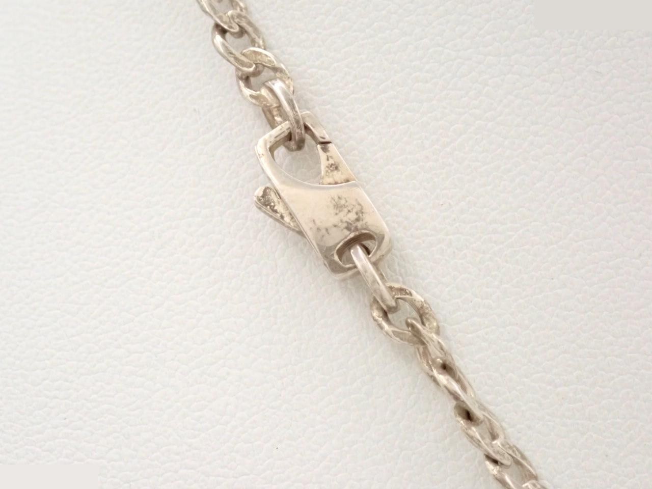 Silver necklace, 925 sterling silver, 16.0g, chain approximately 45cm. — view 2