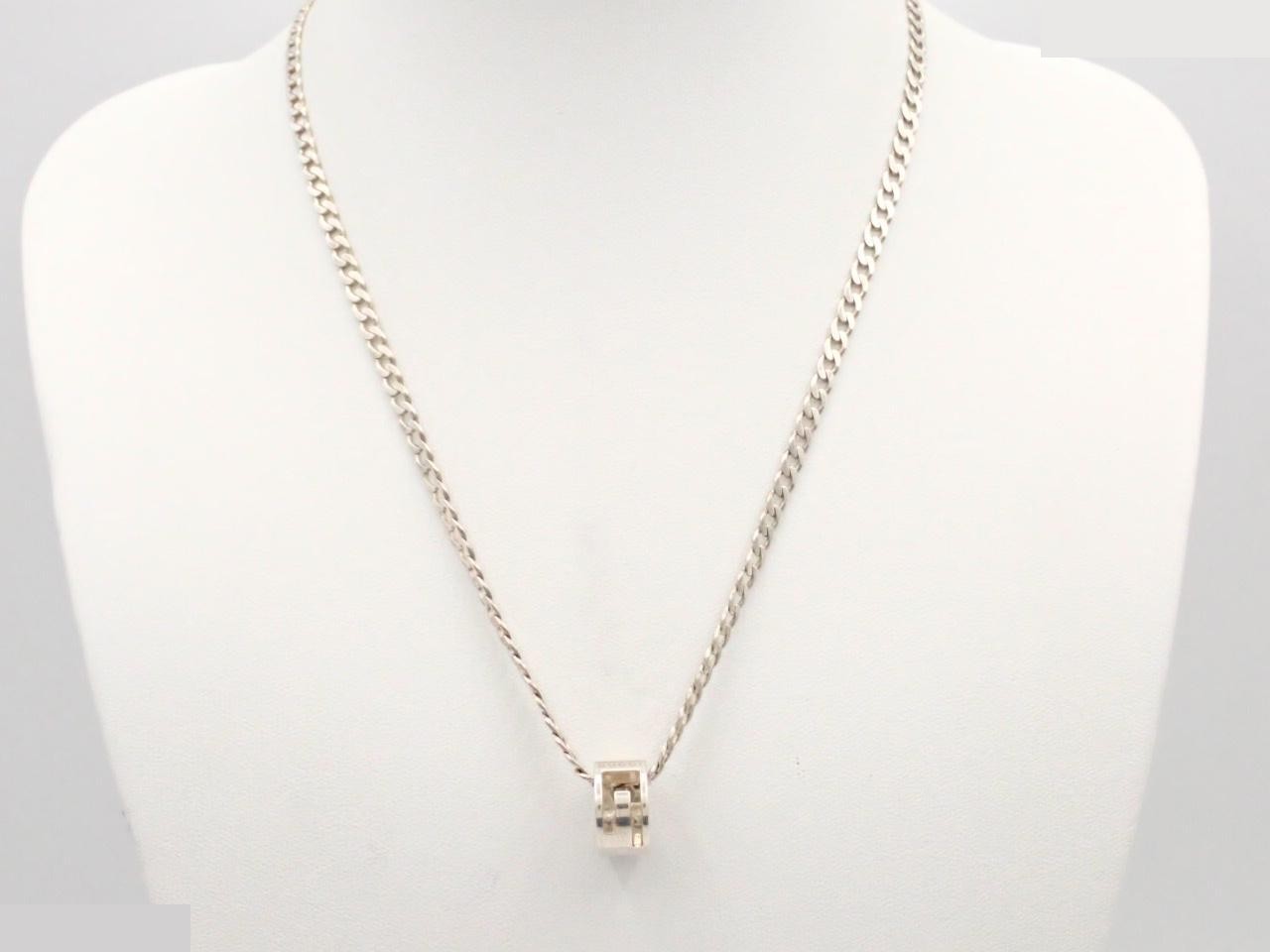 Silver necklace, 925 sterling silver, 16.0g, chain approximately 45cm. — view 3