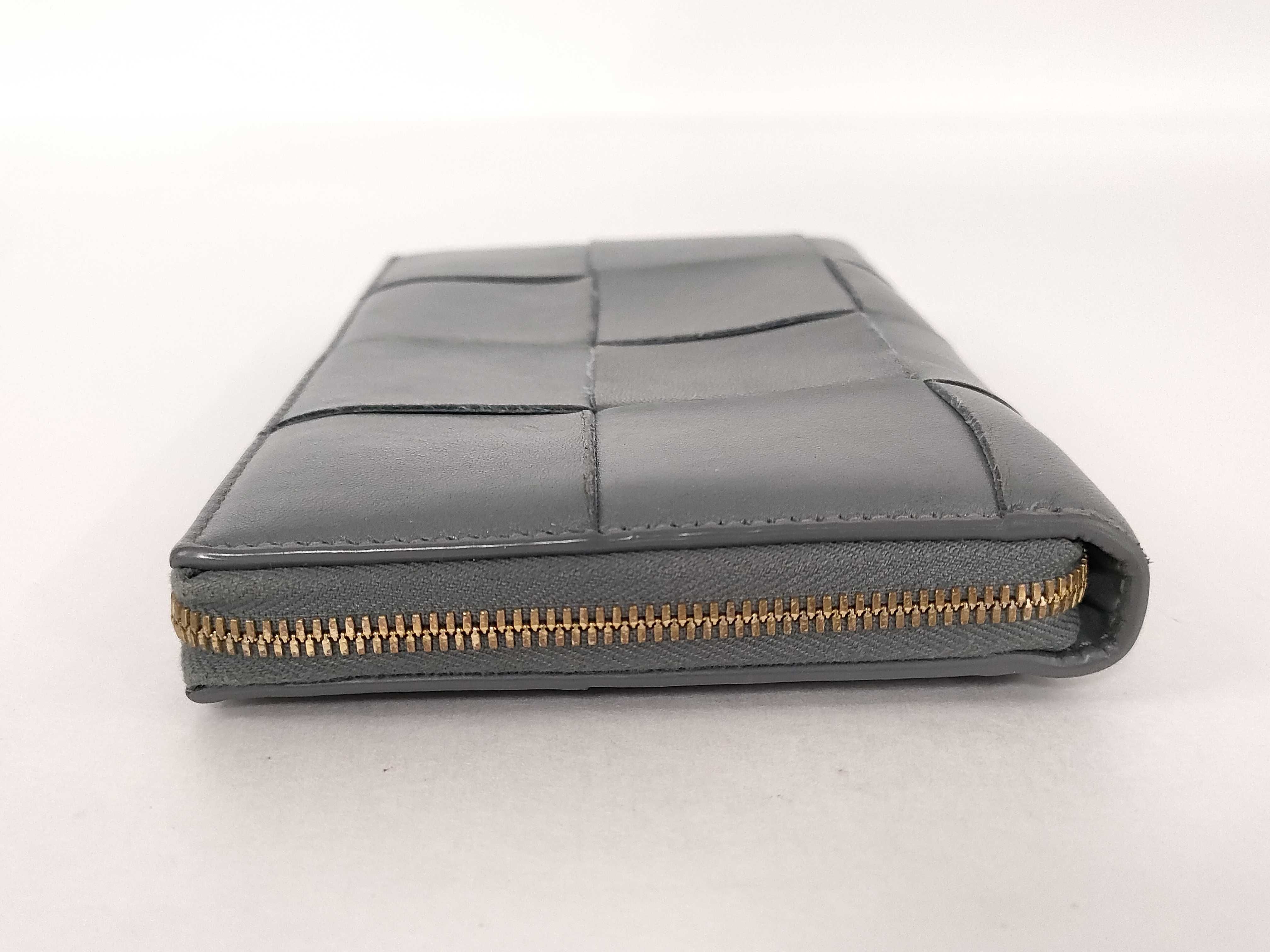 Cassette Zip Around Wallet, Gray Leather Wallet — view 4