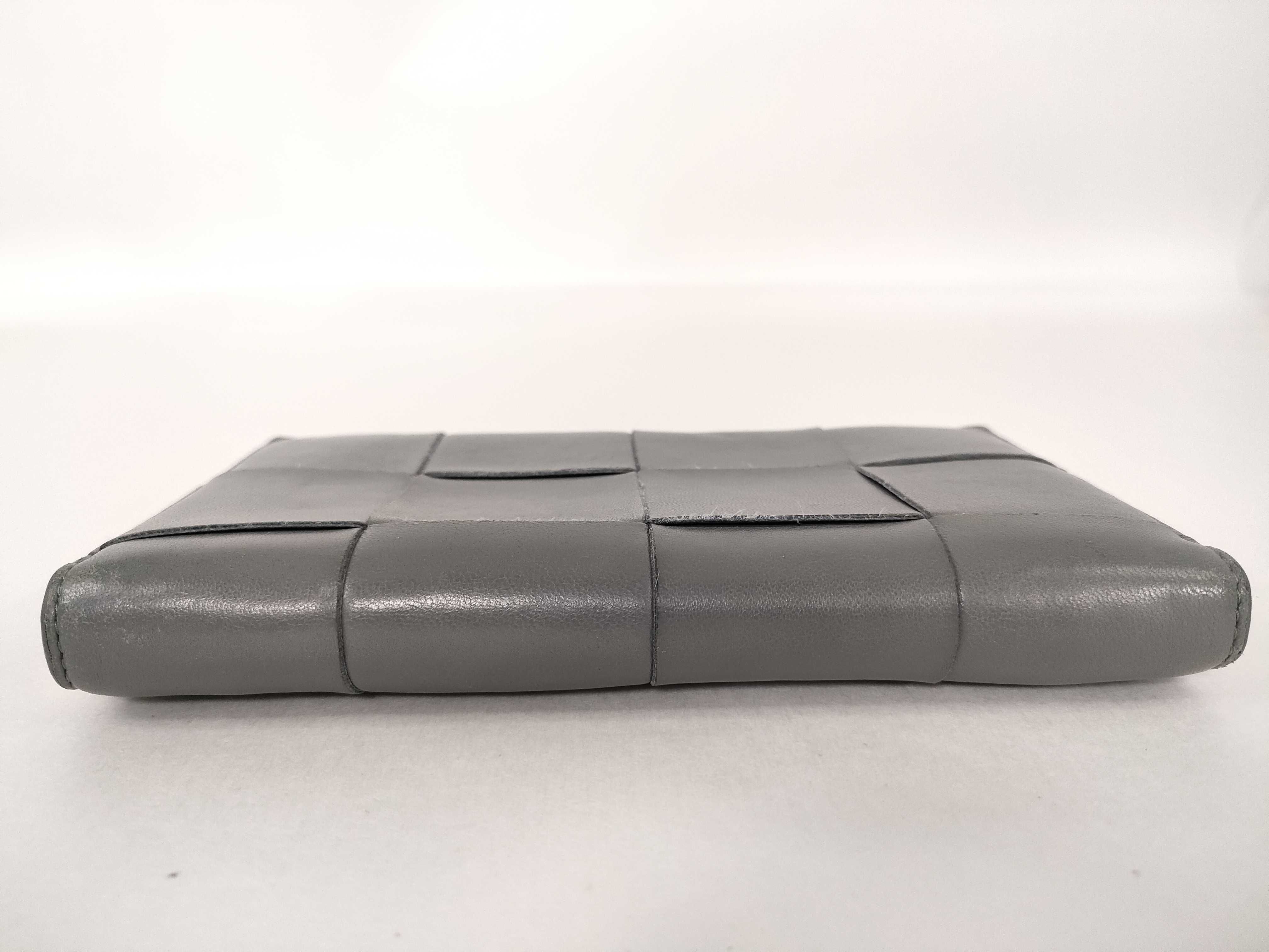 Cassette Zip Around Wallet, Gray Leather Wallet — view 6