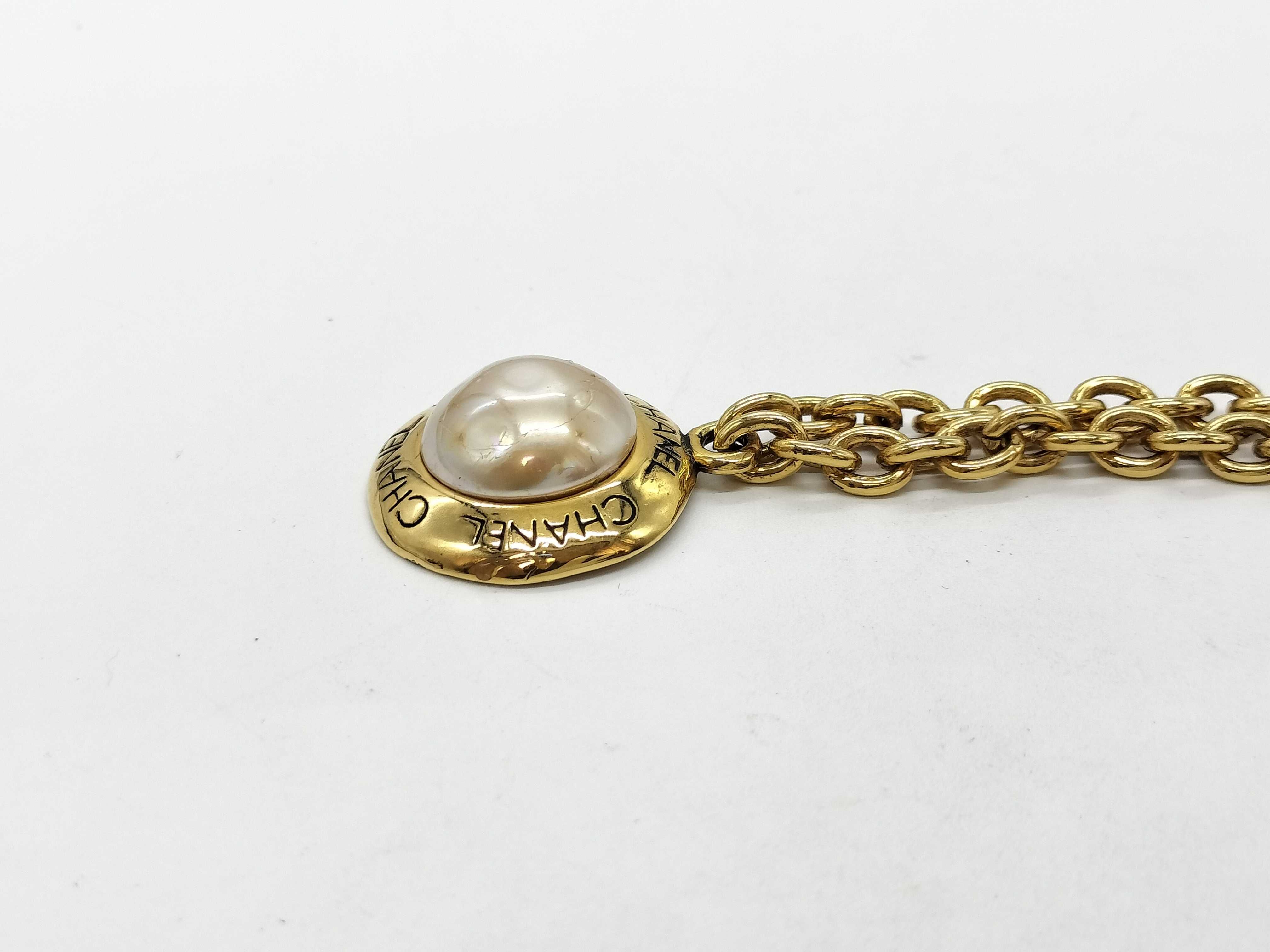 Faux Pearl Circle Logo Necklace 3726 Necklace — view 4