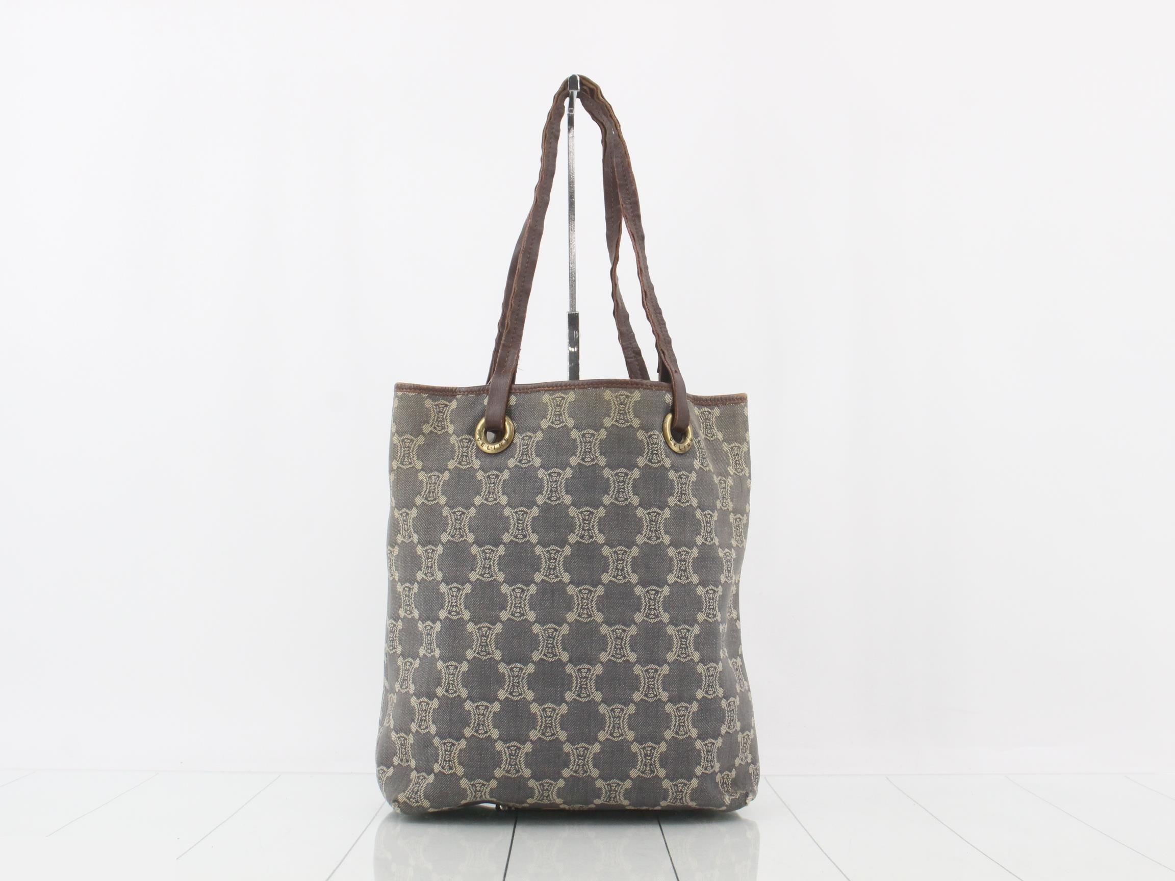 Paris Macadam Denim Tote Bag — view 2
