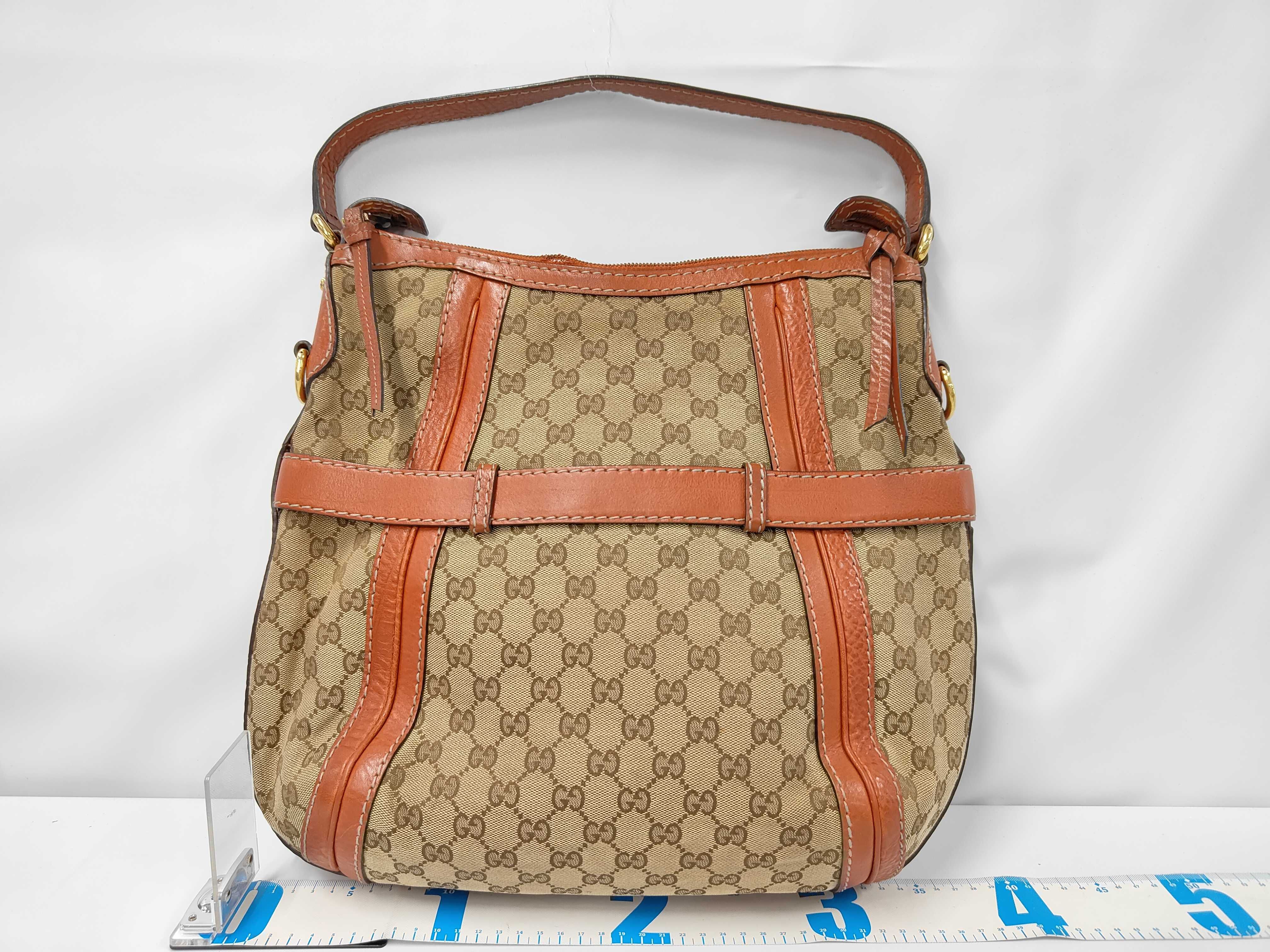 Running GG Monogram Medium Leather Shoulder Bag — view 2