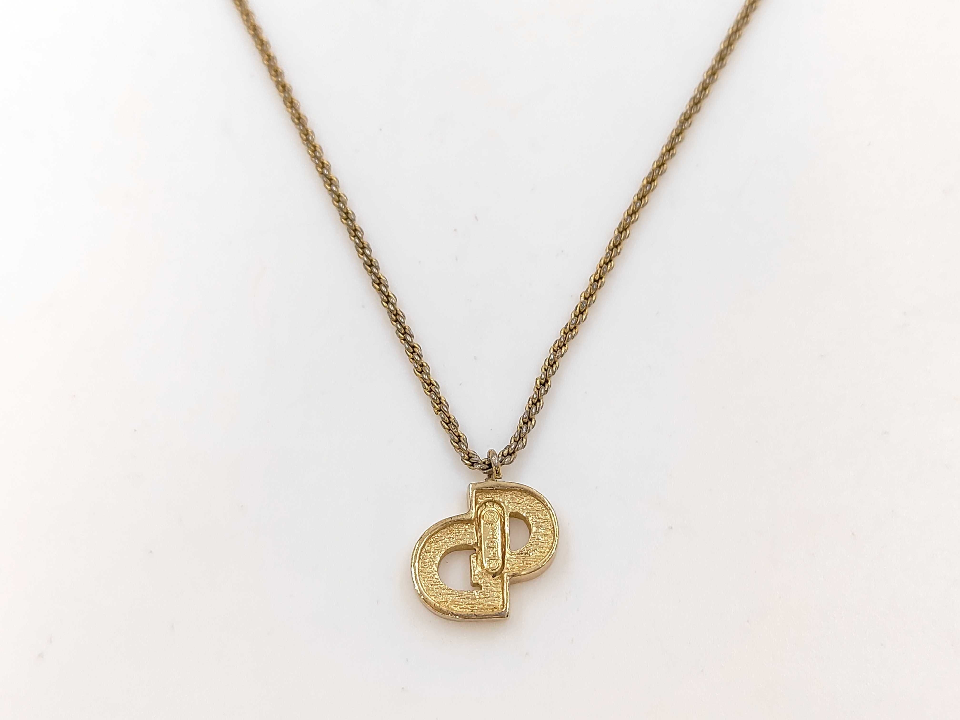 CD Rhinestone GP Necklace — view 2