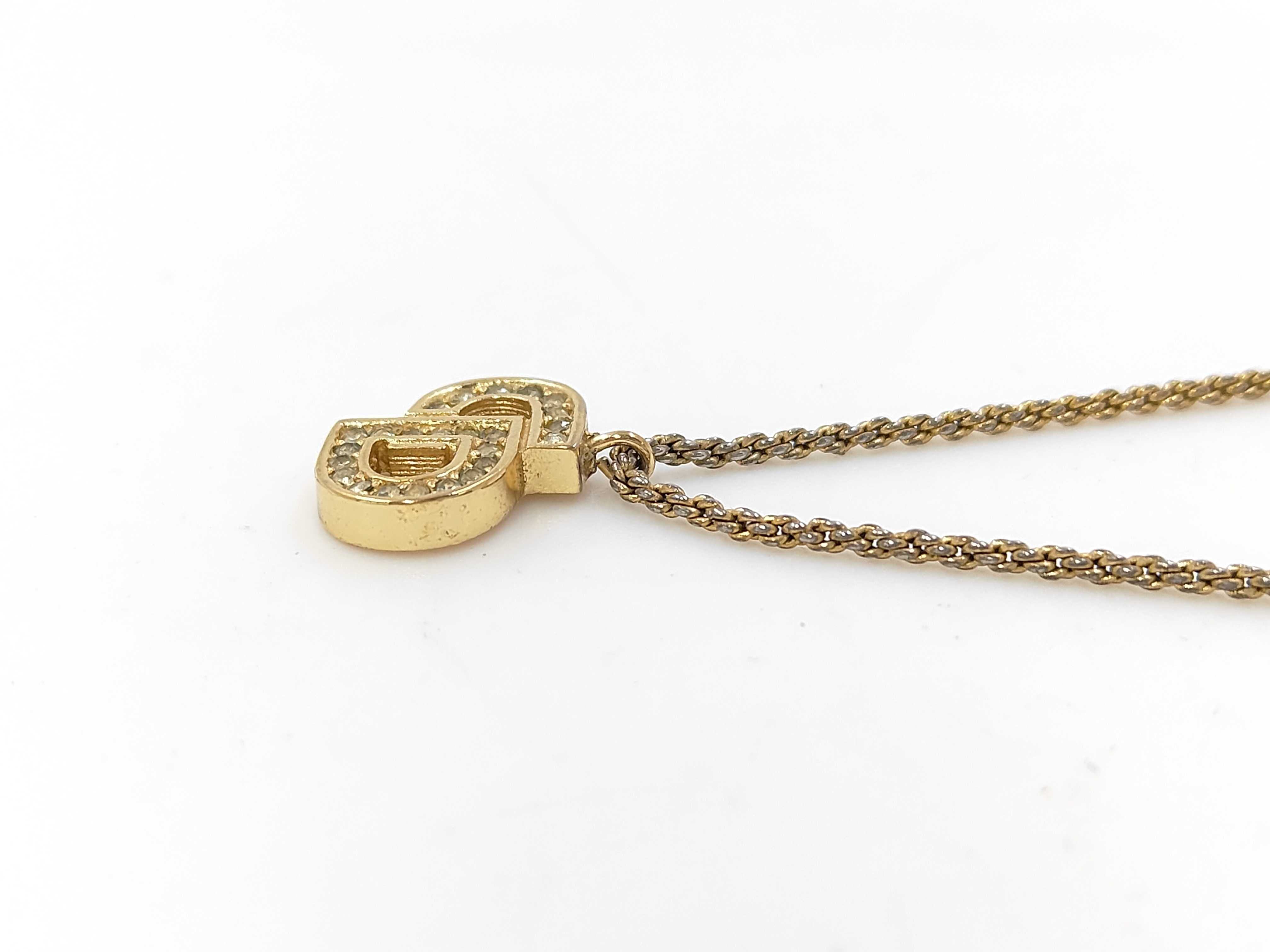 CD Rhinestone GP Necklace — view 3