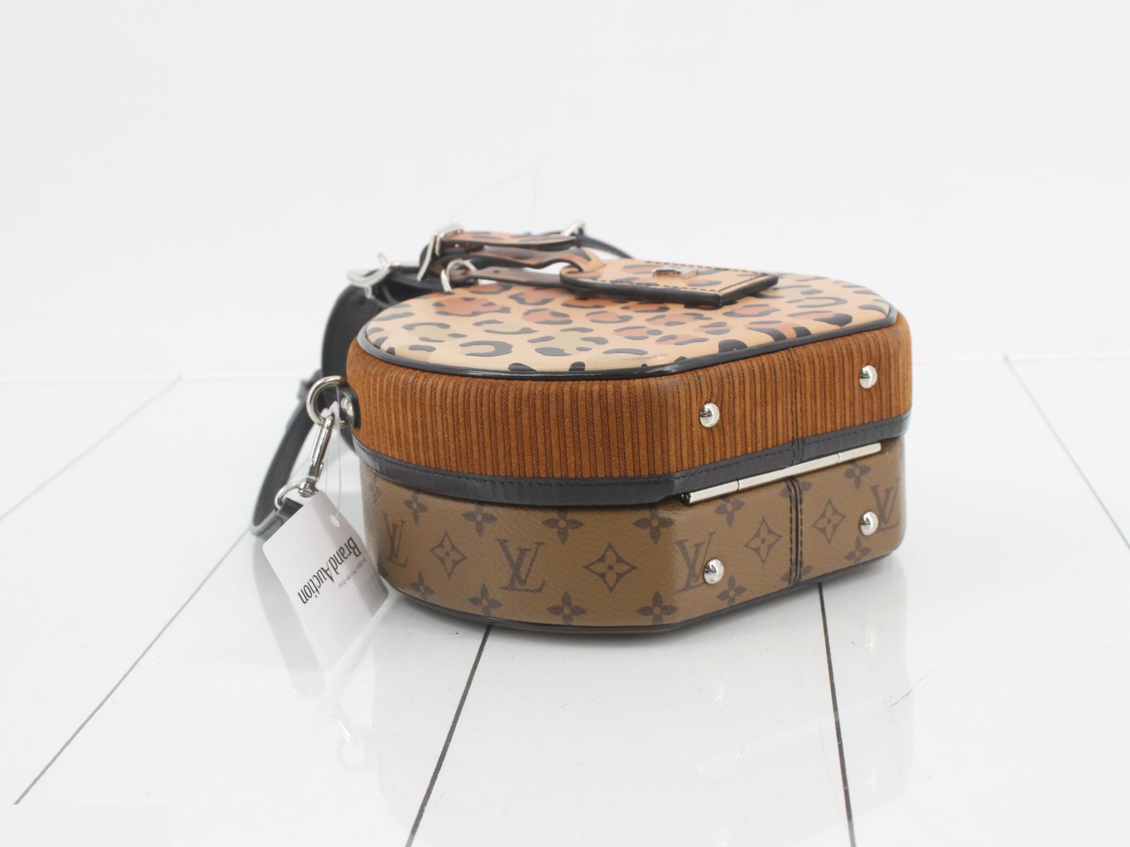 Monogram Reverse Petit Pointe Chapeau Leopard Shoulder Bag — view 5