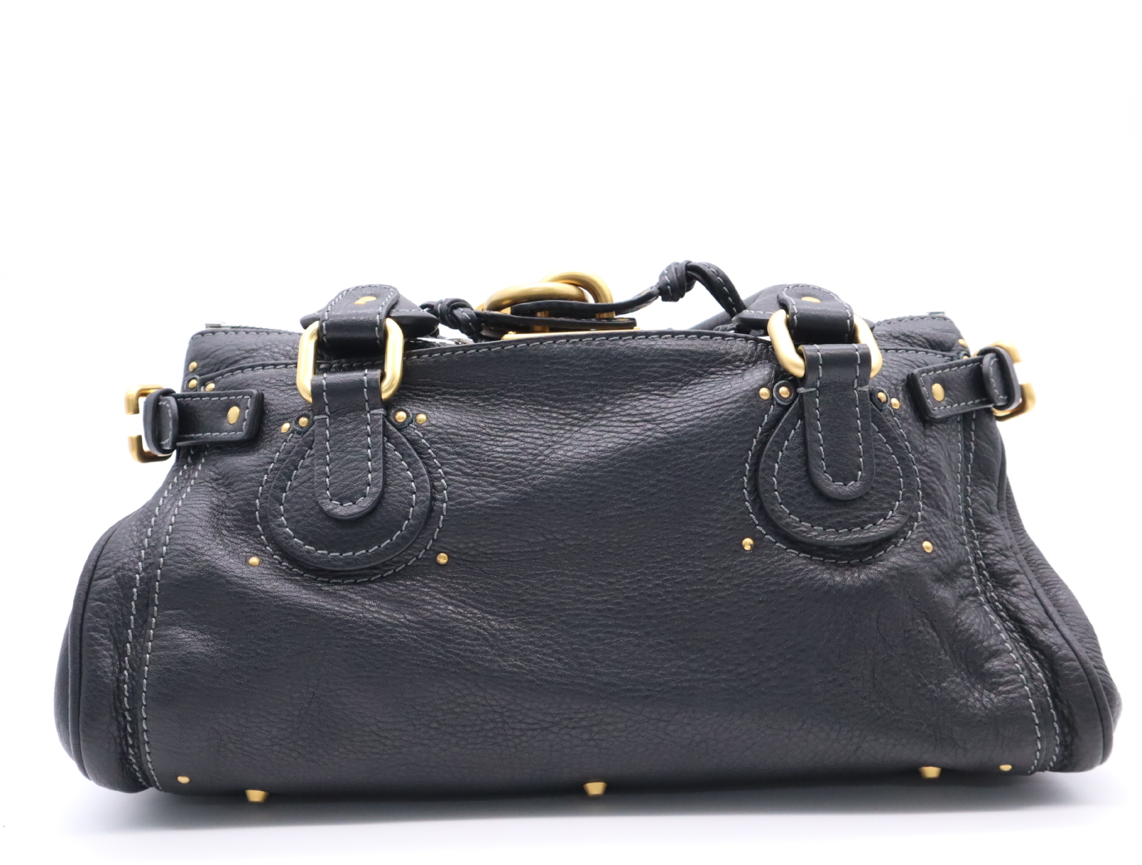 Paddington Medium Black Handbag with Guarantee Card, Padlock, and Key — view 2