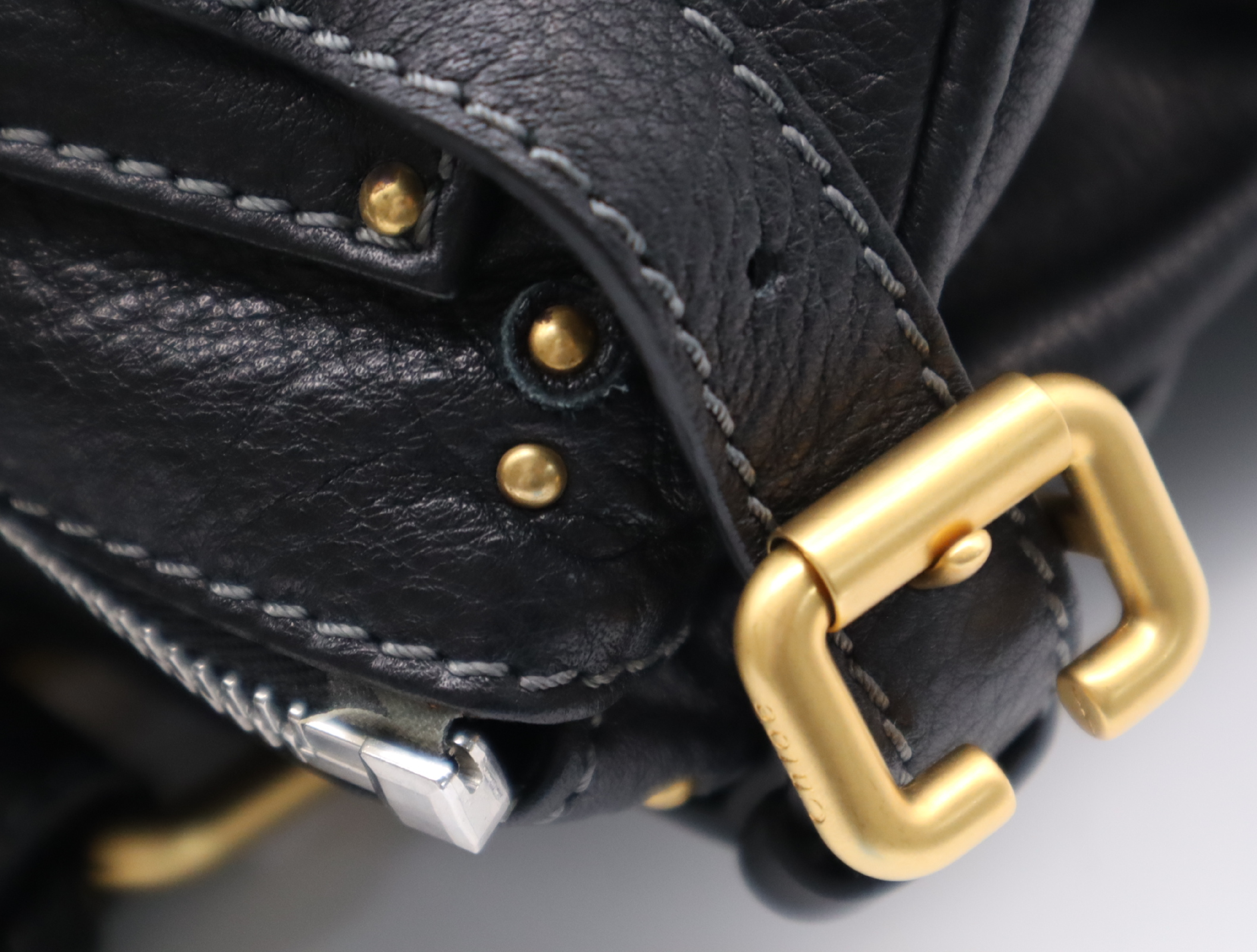 Paddington Medium Black Handbag with Guarantee Card, Padlock, and Key — view 11