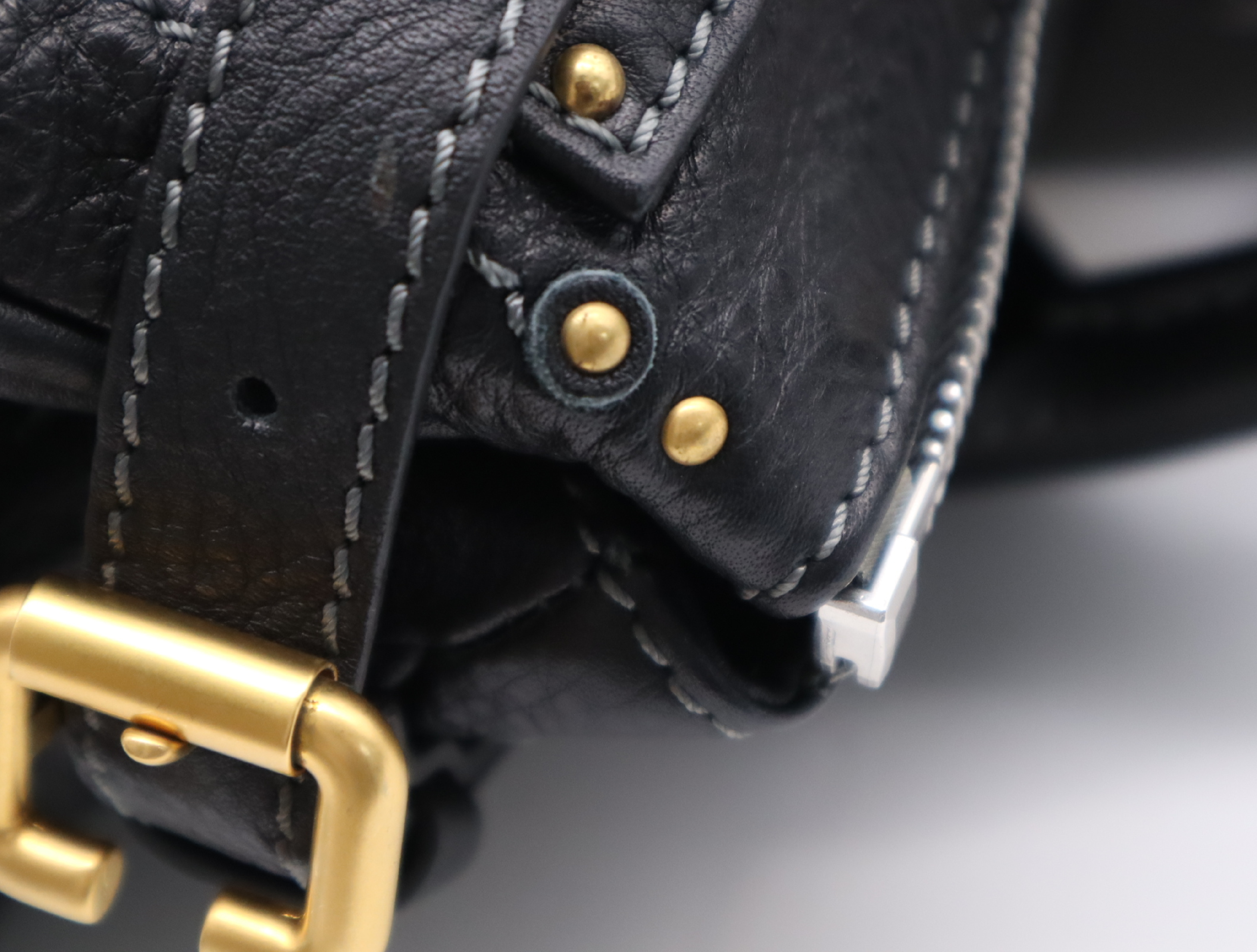 Paddington Medium Black Handbag with Guarantee Card, Padlock, and Key — view 8