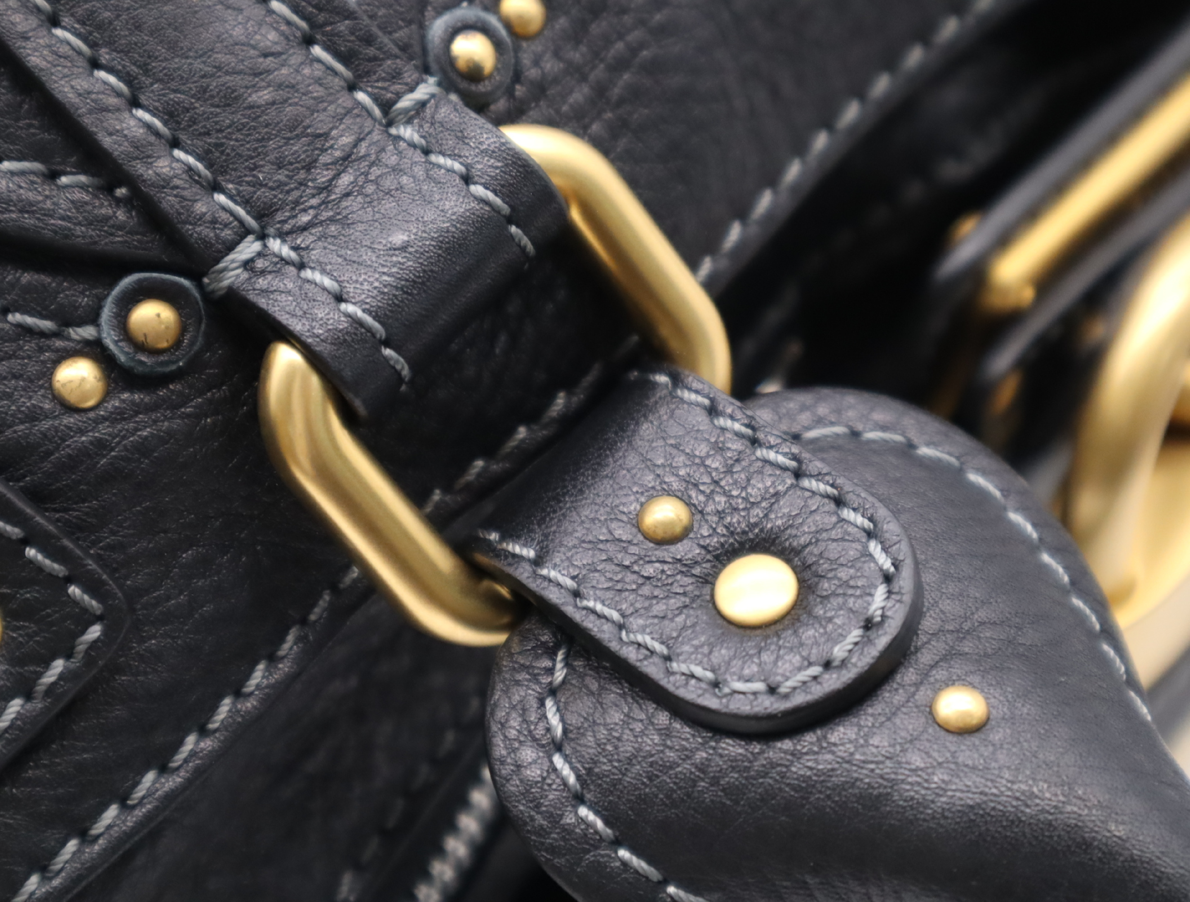 Paddington Medium Black Handbag with Guarantee Card, Padlock, and Key — view 9