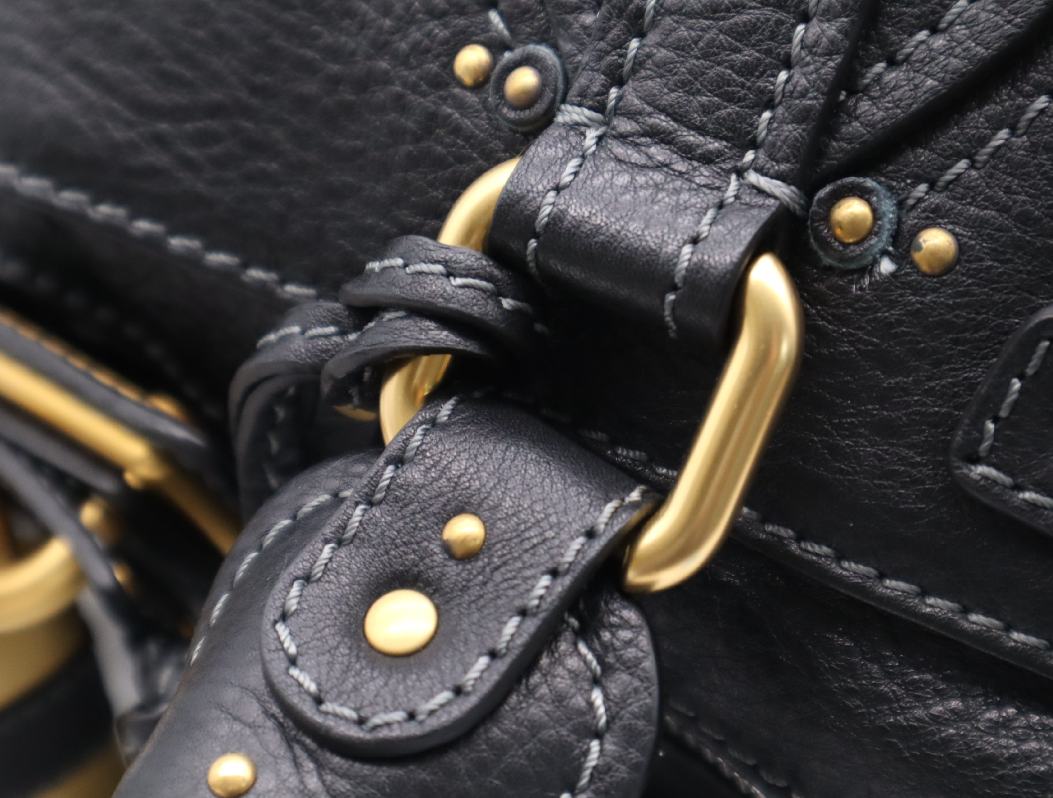 Paddington Medium Black Handbag with Guarantee Card, Padlock, and Key — view 10