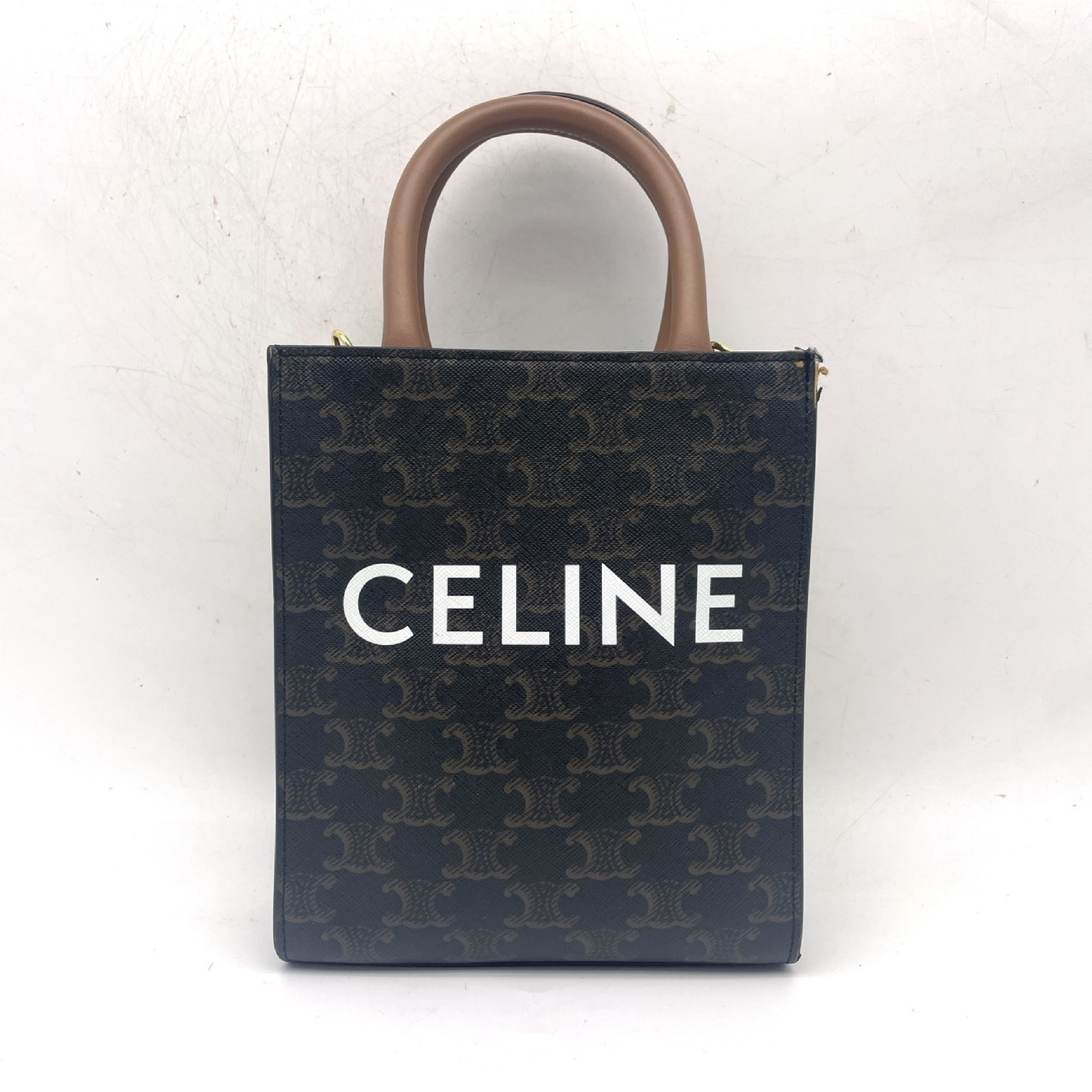 Triomphe Mini Vertical Cabas Handbag