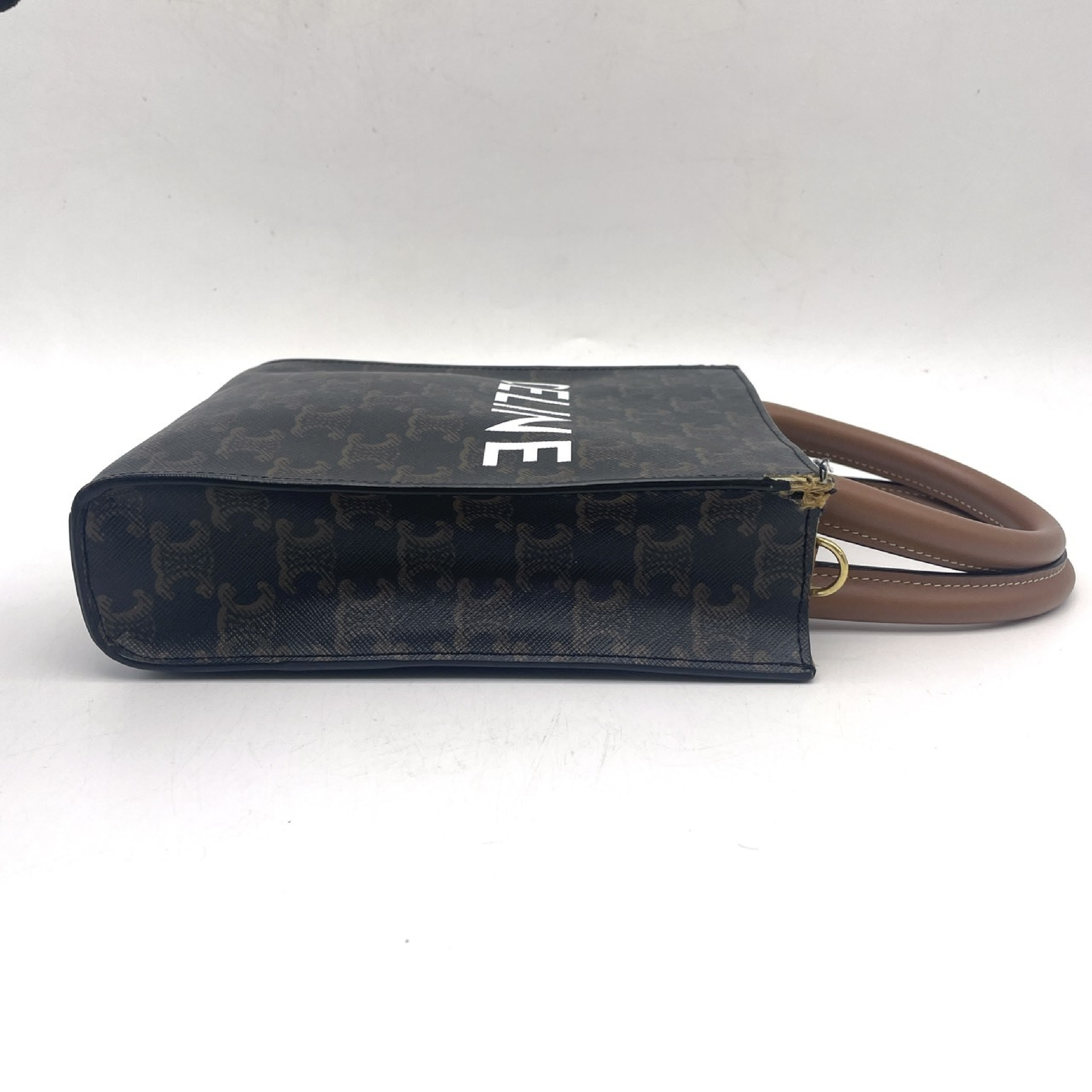 Triomphe Mini Vertical Cabas Handbag — view 4