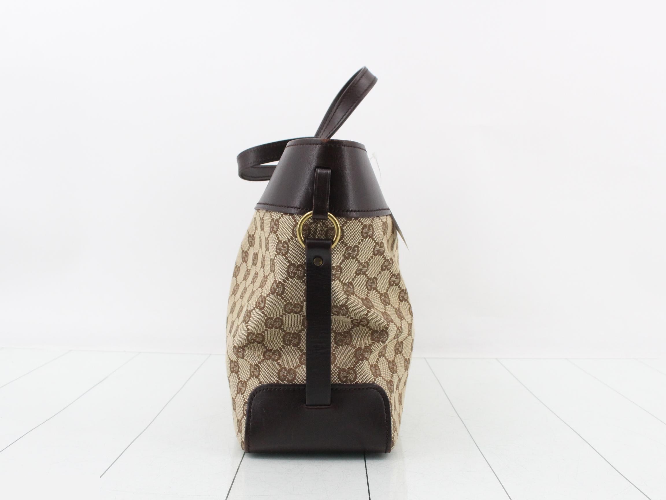 GG Canvas Tote Bag, Brown, 106251 — view 4