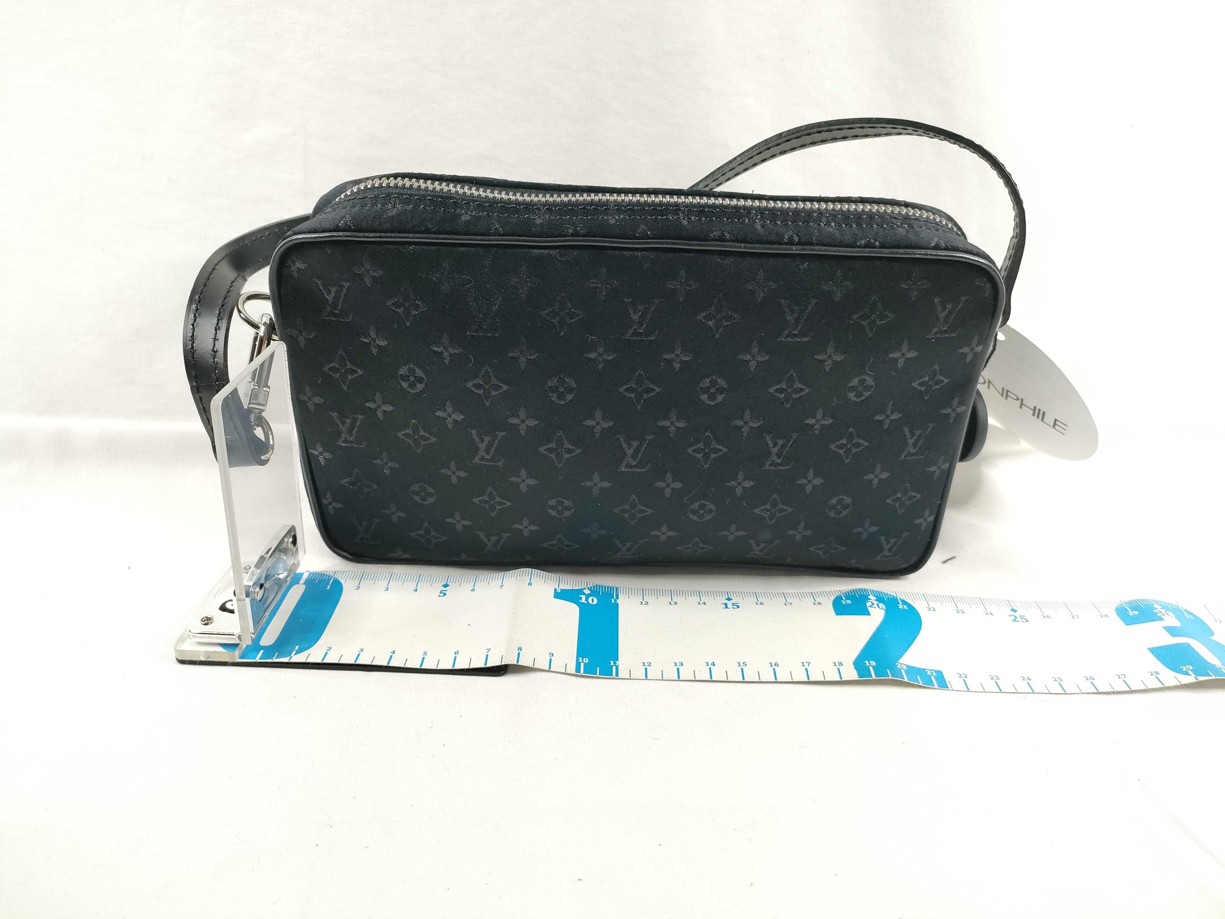 Monogram Mini Louis Vuitton Black Monogram Mini Satin Pochette Conte de Fée M92275 Shoulder Bag — view 2