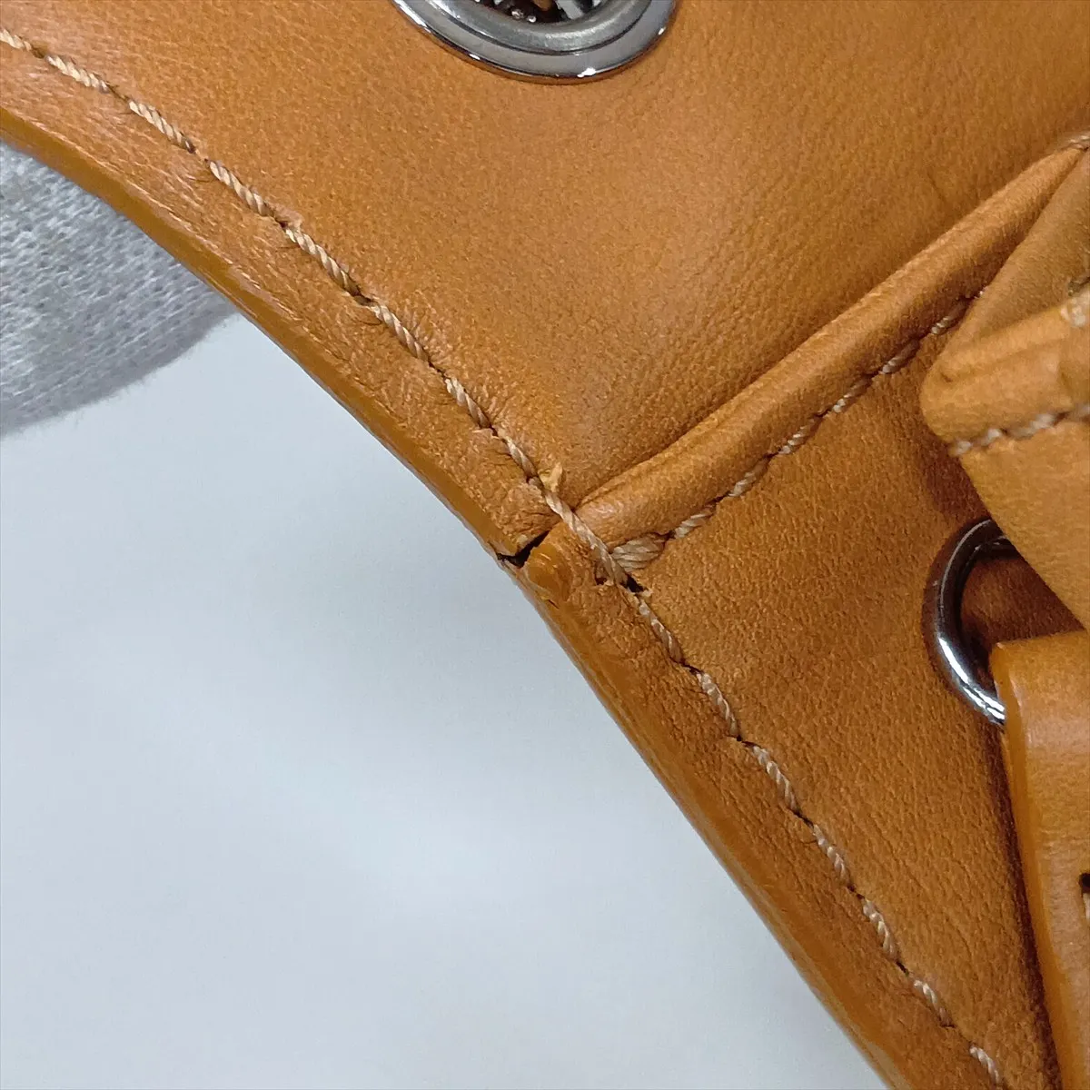 Wild Stitch Leather Chain Shoulder Bag, Beige, Silver Hardware, Item Number 17864366 (Serial Number 17) — view 14