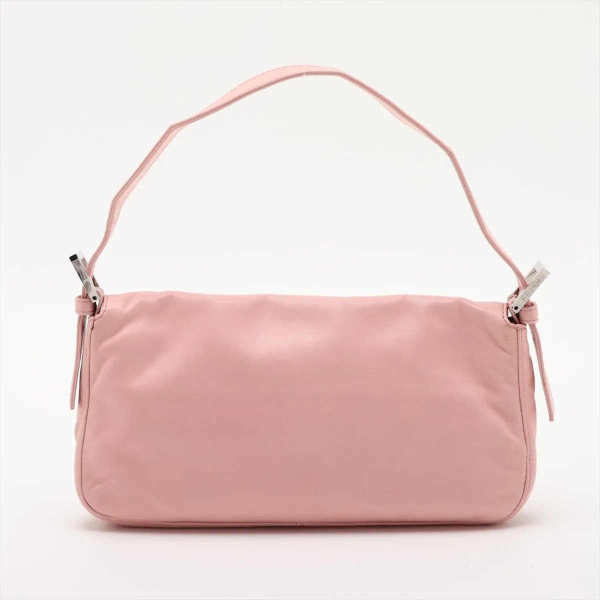 Mamma Bucket 26424 Leather Shoulder Bag, Pink, with aftermarket repairs. — view 2