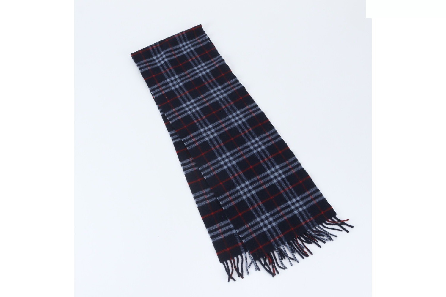 Nova Check scarf with tags attached. — view 2