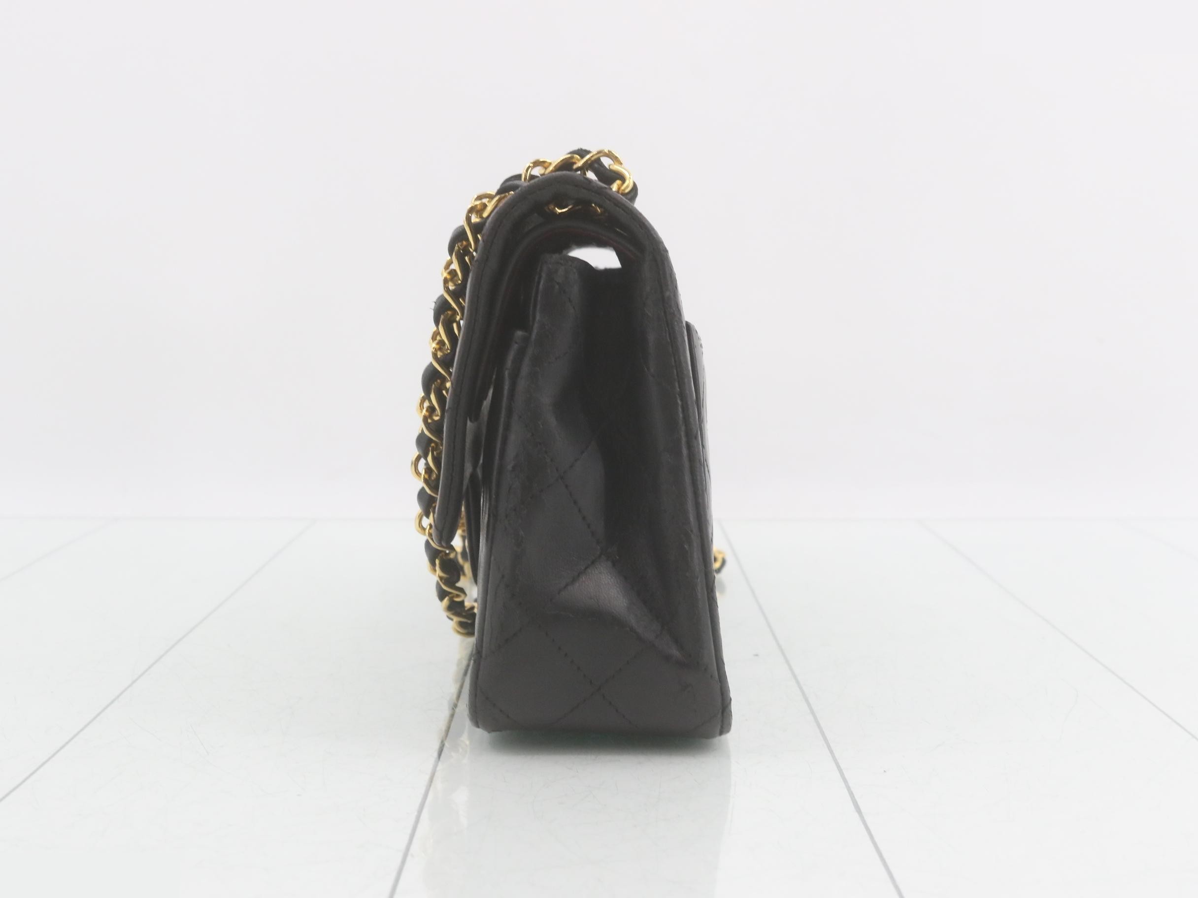 Lambskin Double Flap 23cm Chain Shoulder Bag — view 3