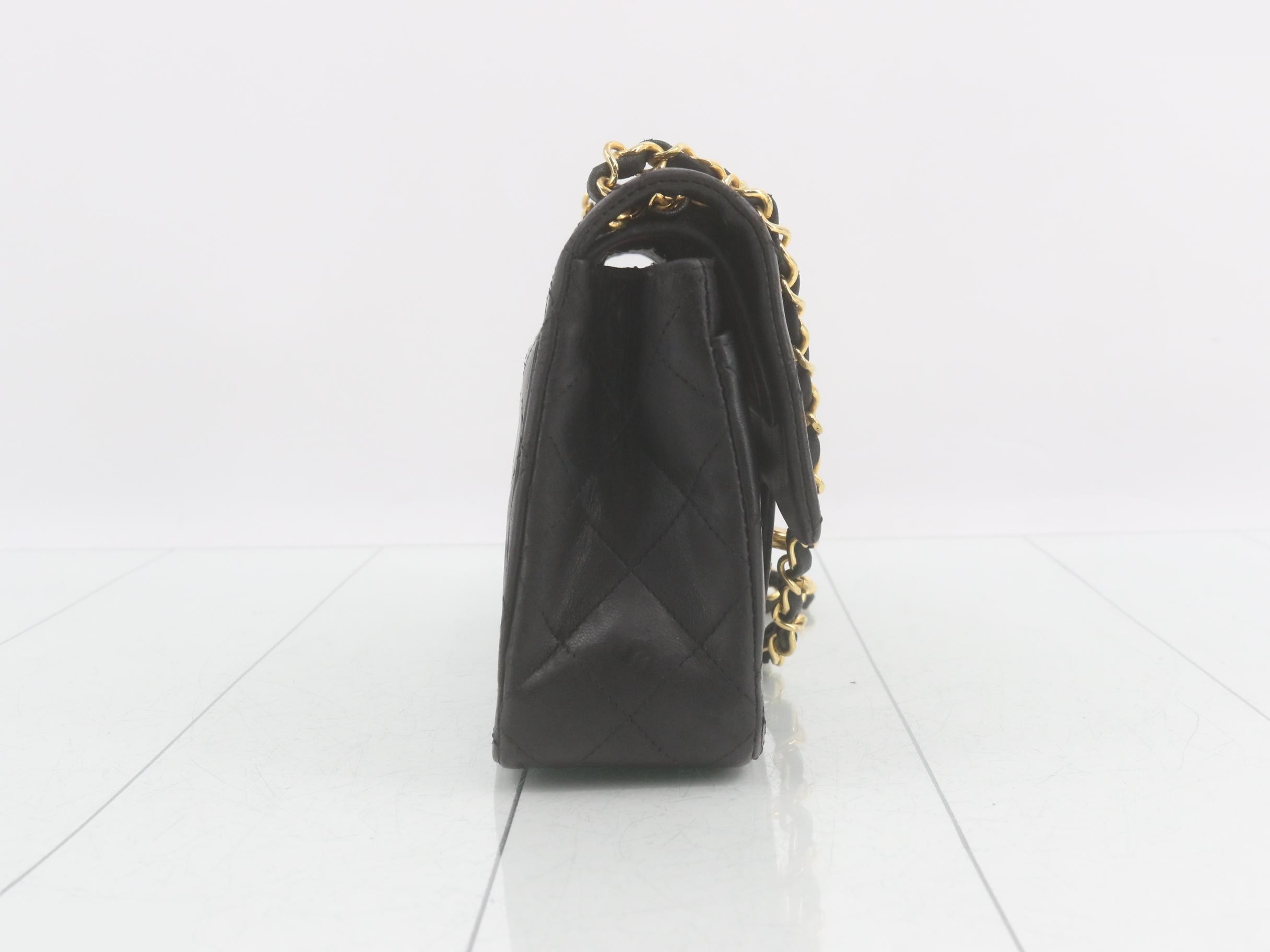 Lambskin Double Flap 23cm Chain Shoulder Bag — view 4