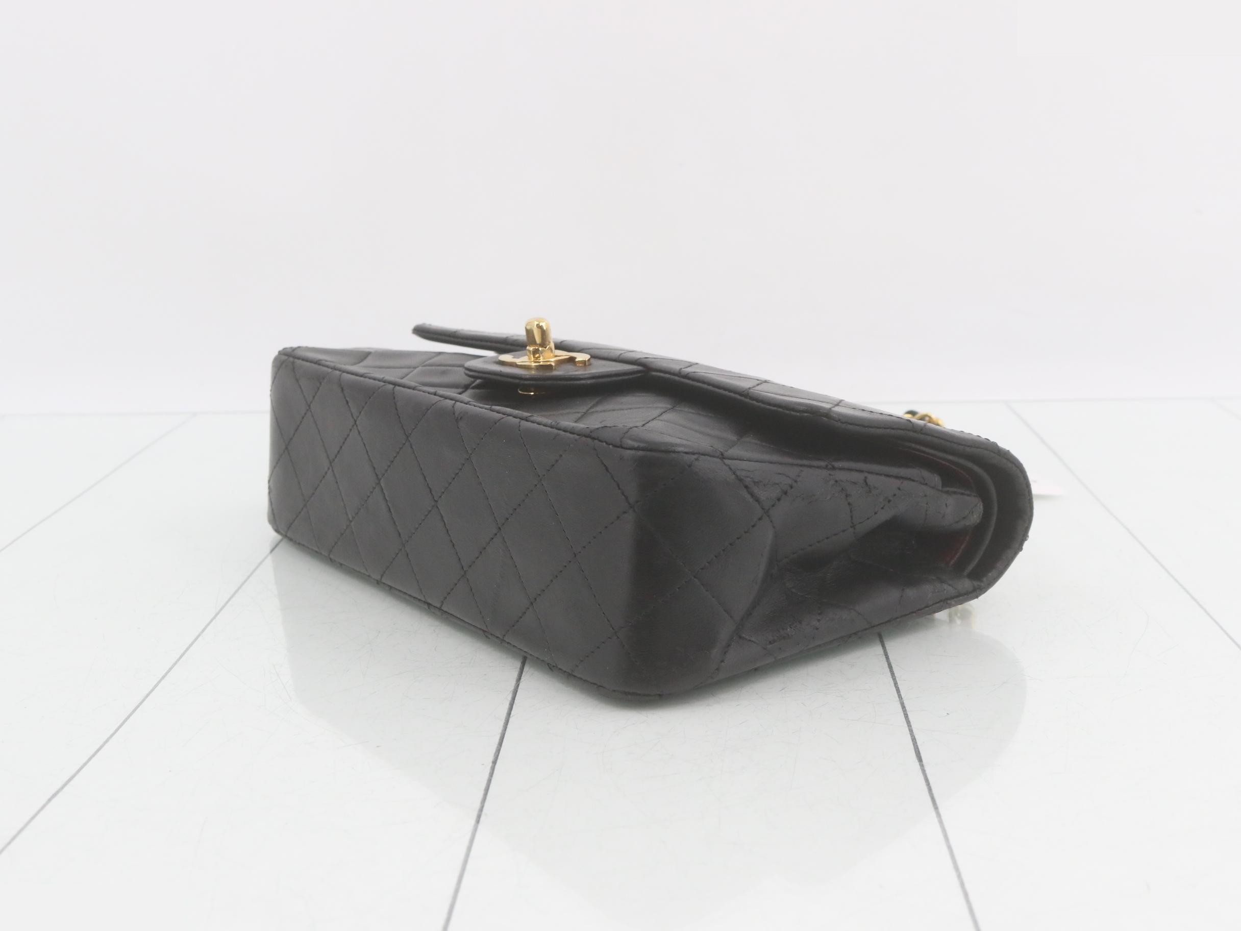 Lambskin Double Flap 23cm Chain Shoulder Bag — view 6