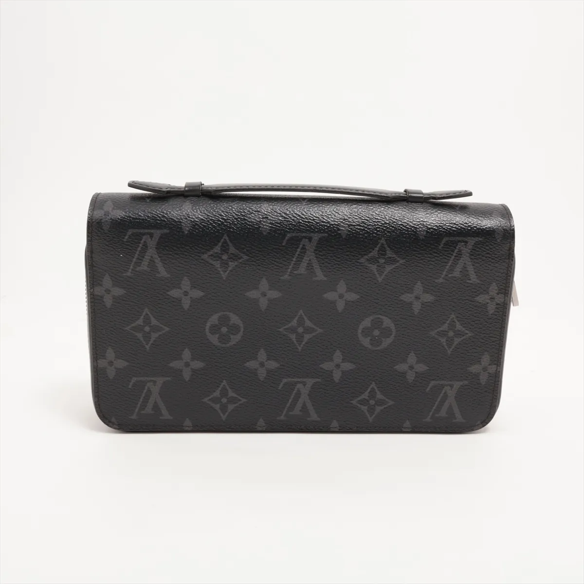 Monogram Eclipse Zippy XL M61698 CA1200 Black Round Zip Wallet — view 2