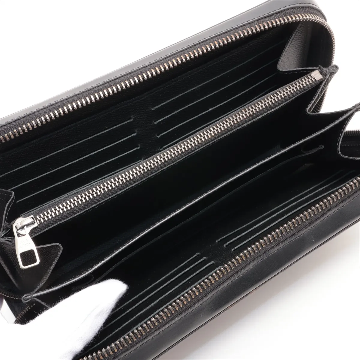 Monogram Eclipse Zippy XL M61698 CA1200 Black Round Zip Wallet — view 3