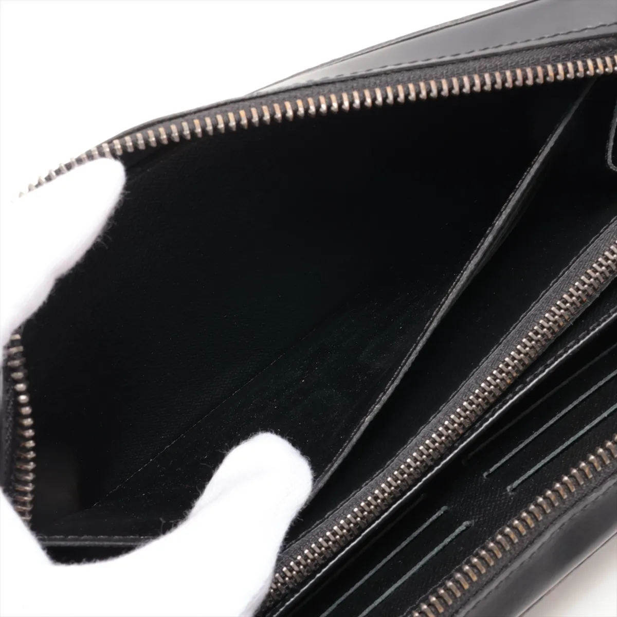 Monogram Eclipse Zippy XL M61698 CA1200 Black Round Zip Wallet — view 4