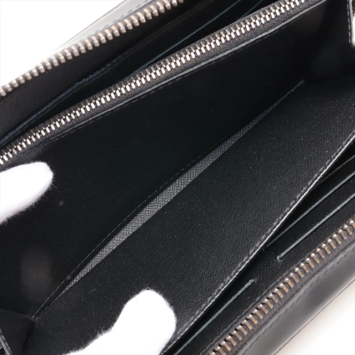 Monogram Eclipse Zippy XL M61698 CA1200 Black Round Zip Wallet — view 6