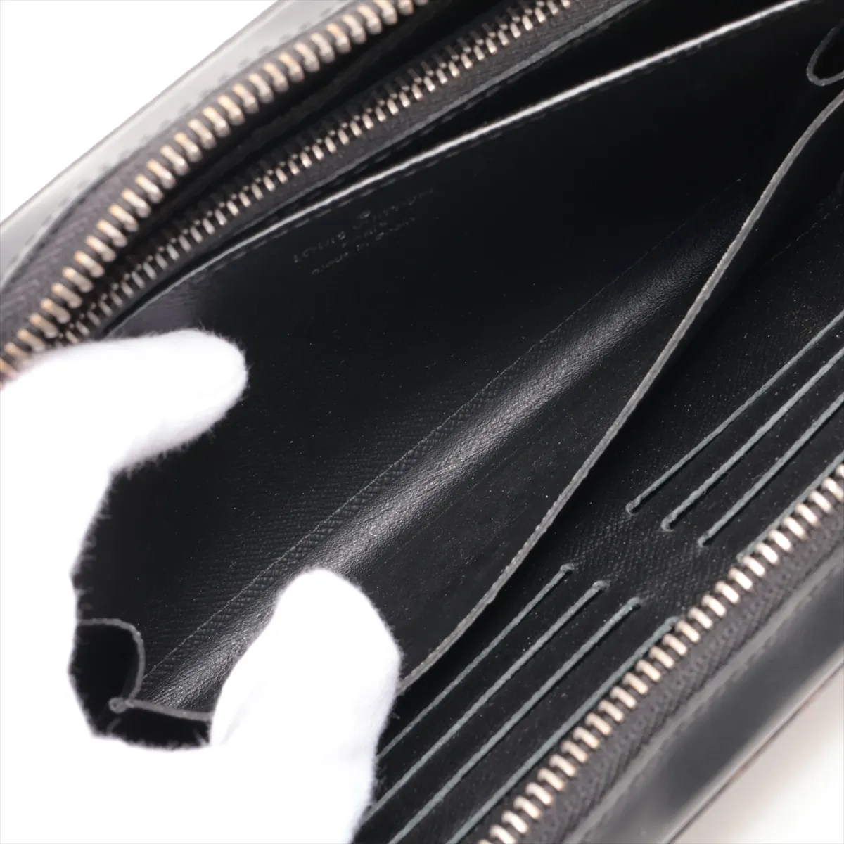 Monogram Eclipse Zippy XL M61698 CA1200 Black Round Zip Wallet — view 7