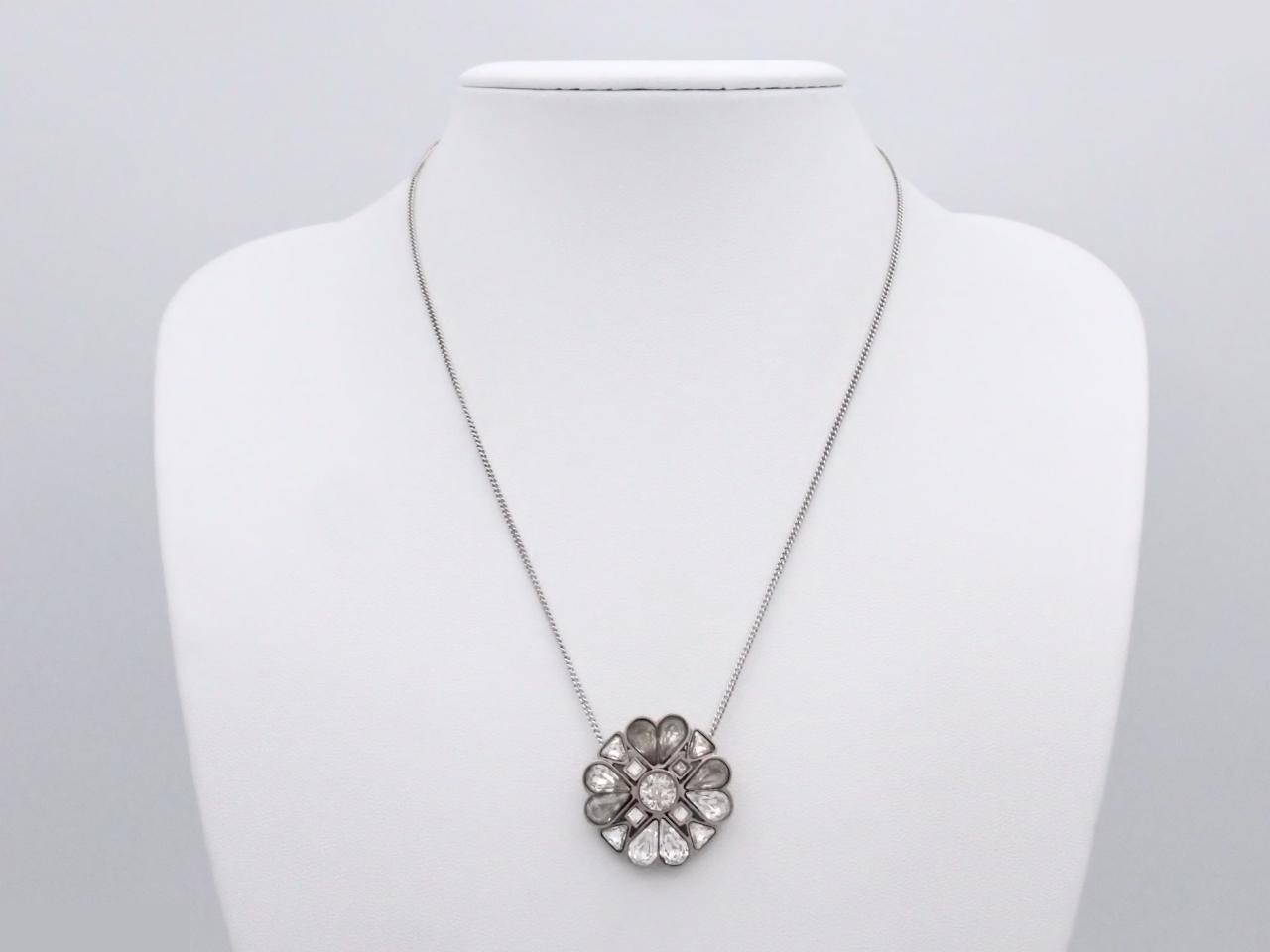 necklace, model 08A, Coco Mark design, rhinestones, double-sided use, 2.5cm wide. — view 3