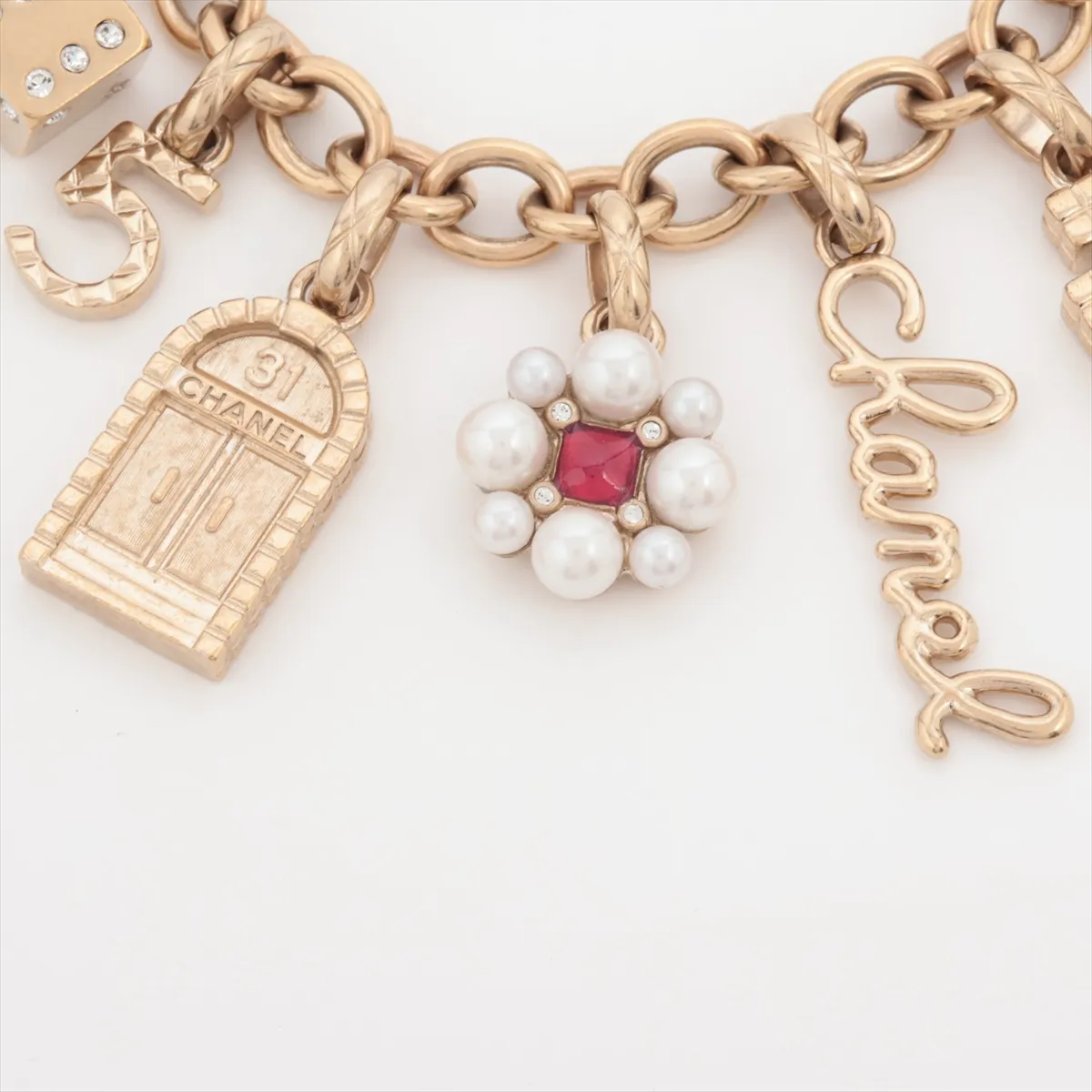 Cocomark Icon B21P Bracelet GP x Rhinestone x Fake Pearl Gold — view 2